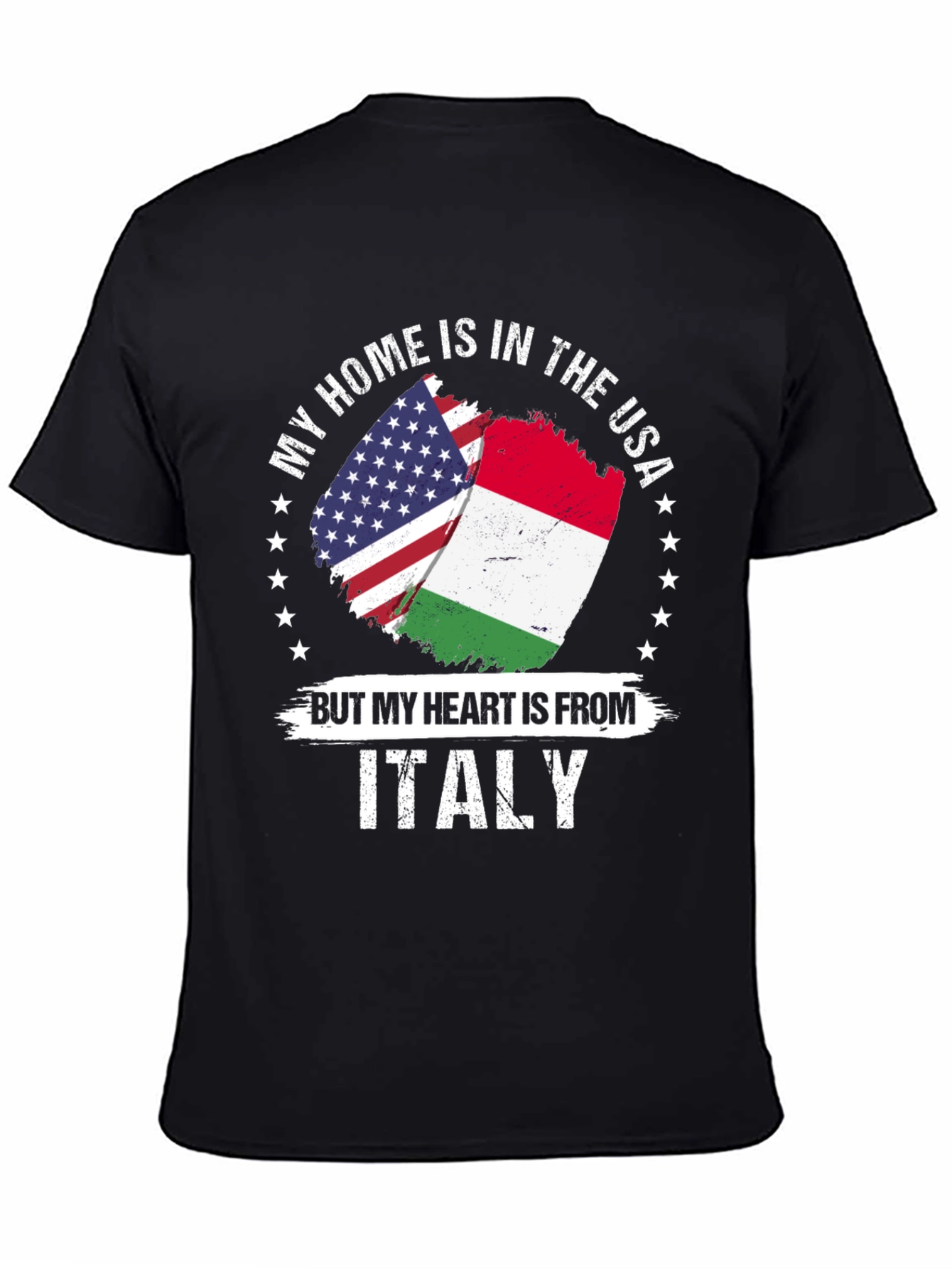 USA & Italy Pride T-Shirt - My Home is in The USA