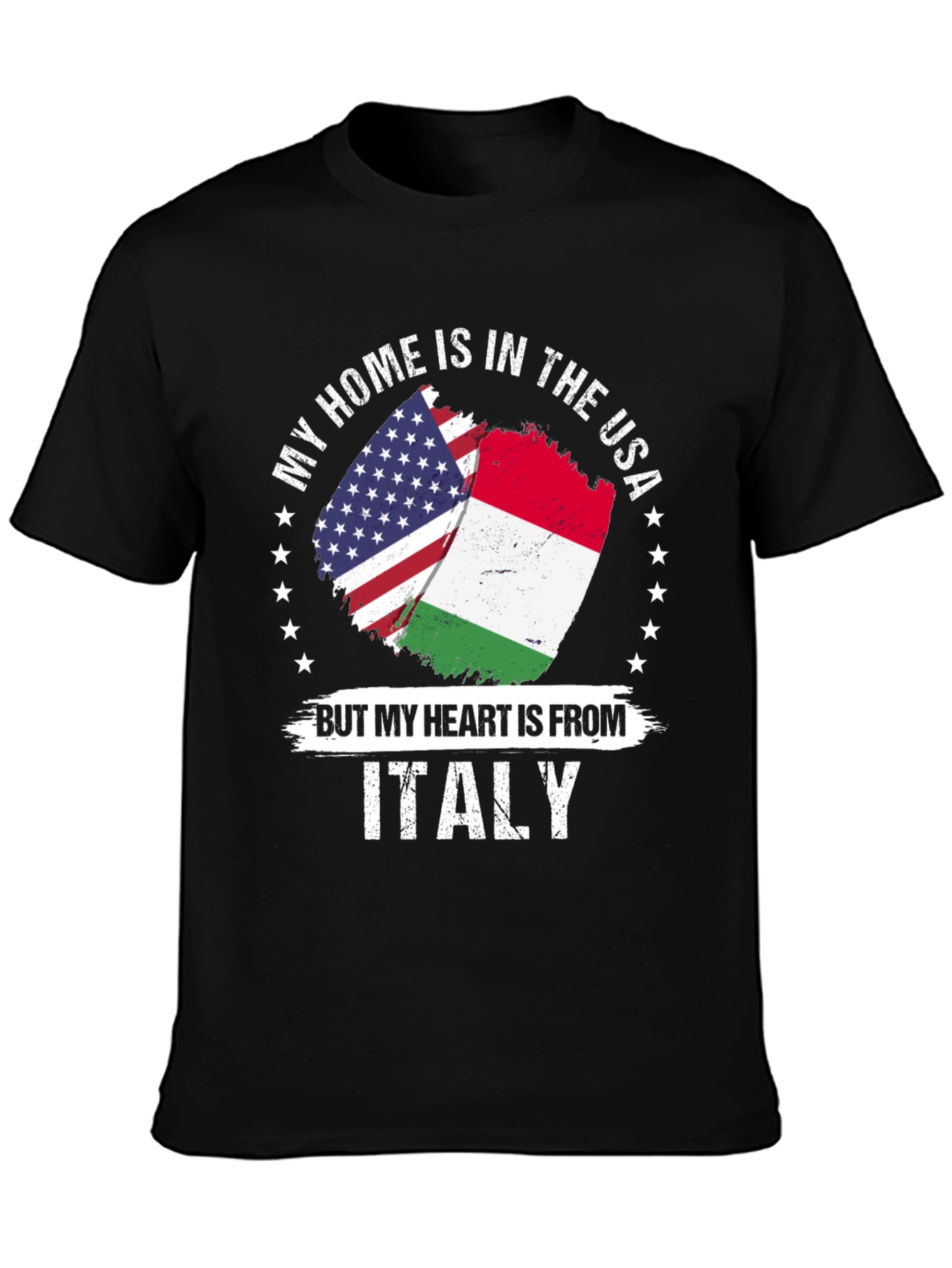 USA & Italy Pride T-Shirt - My Home is in The USA