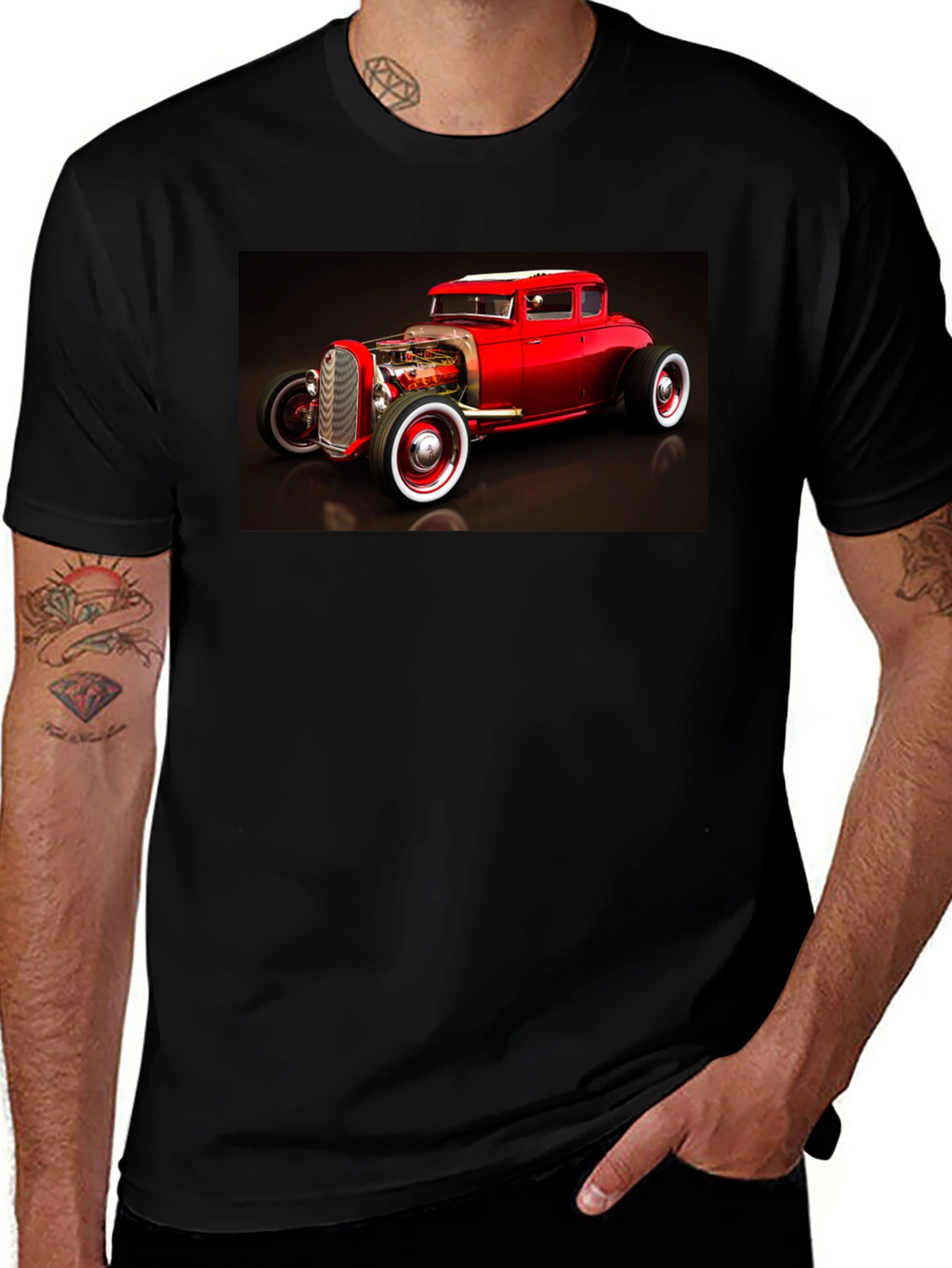 Hot Rod Graphic Tee - Black