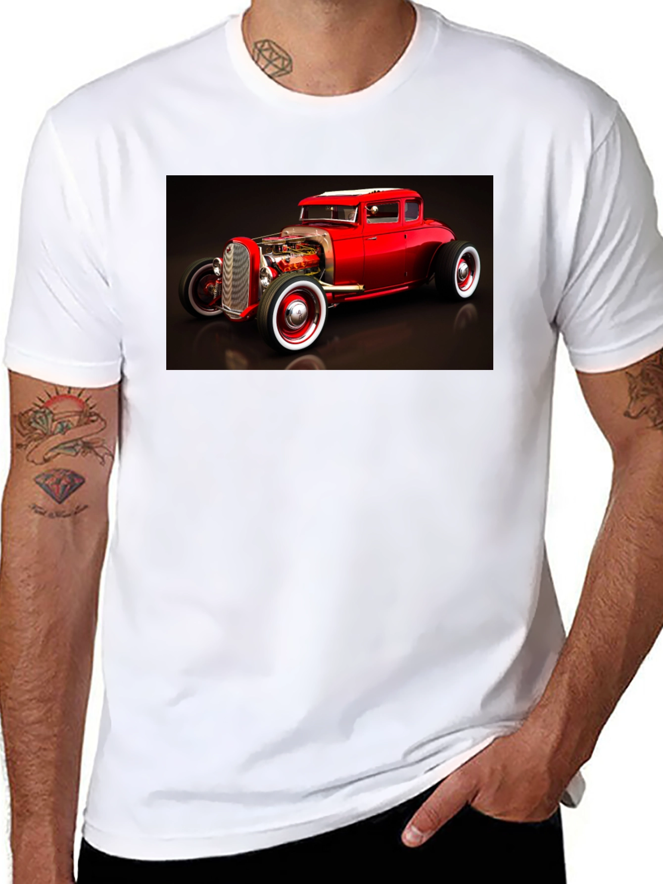 Hot Rod Graphic Tee - Black