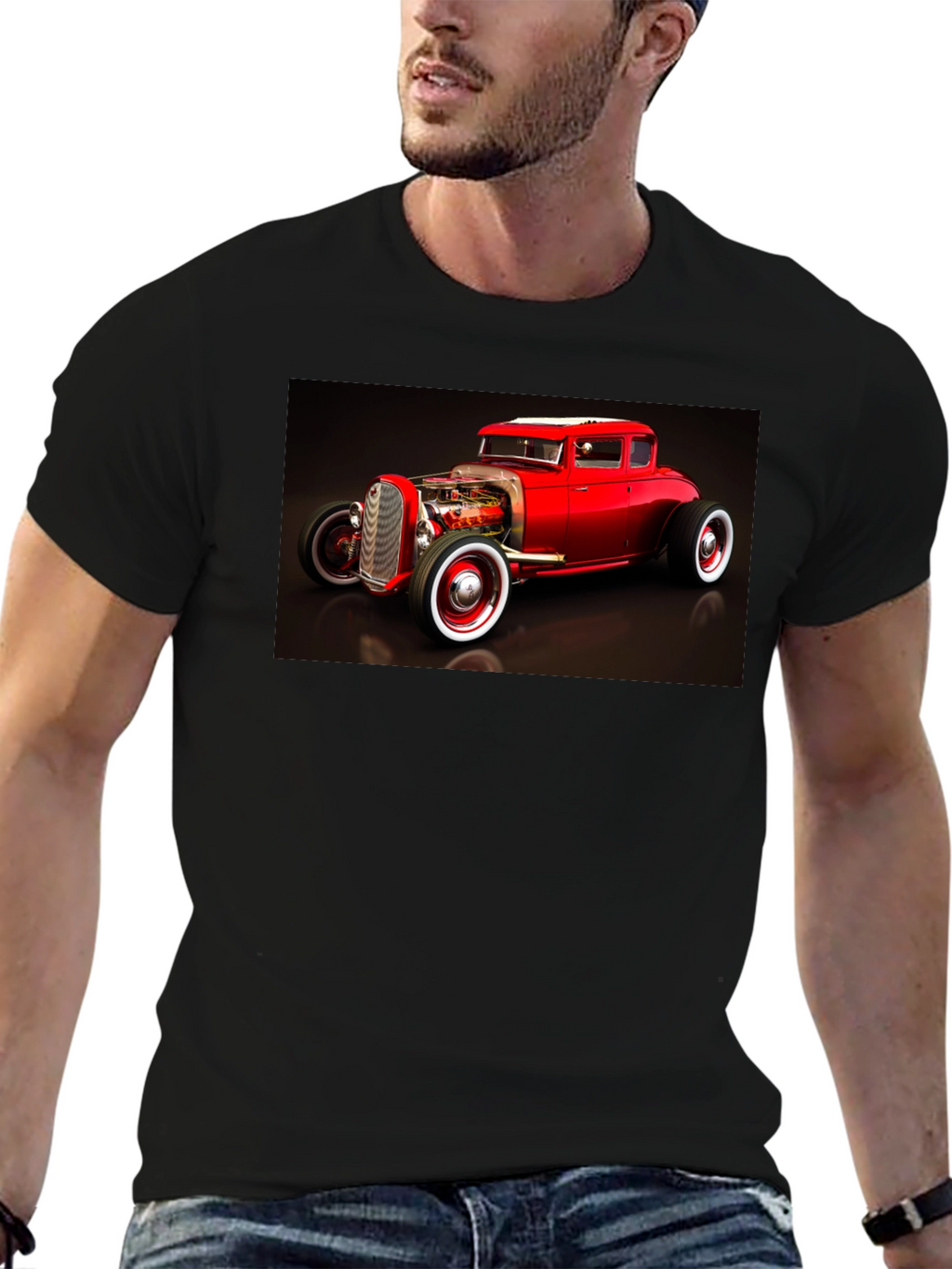 Hot Rod Graphic Tee - Black
