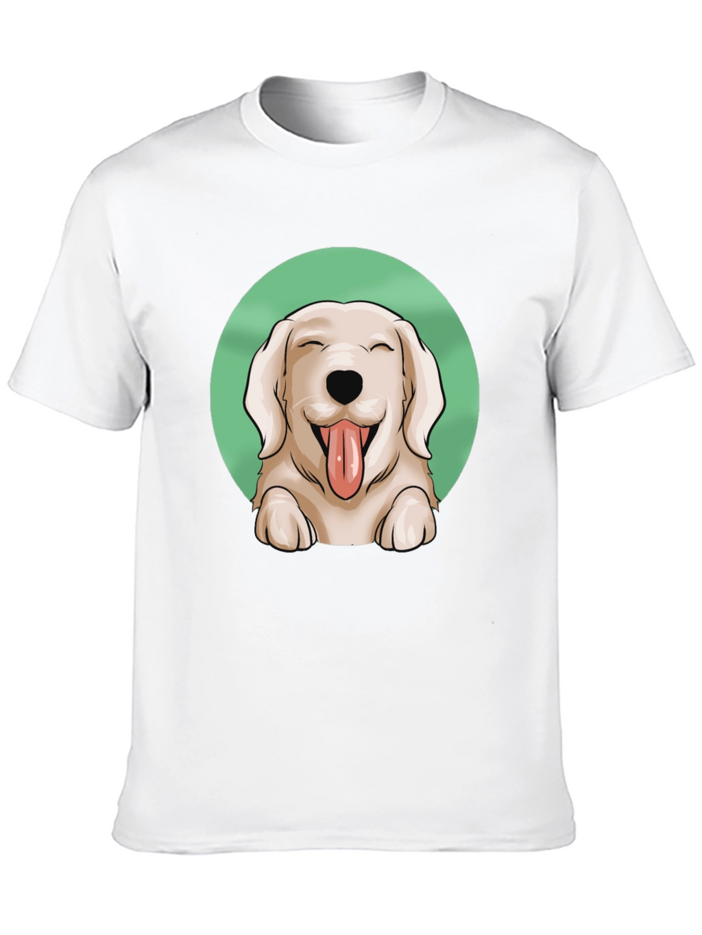 Dog Lover T-Shirt - Happy Golden Retriever Graphic Tee