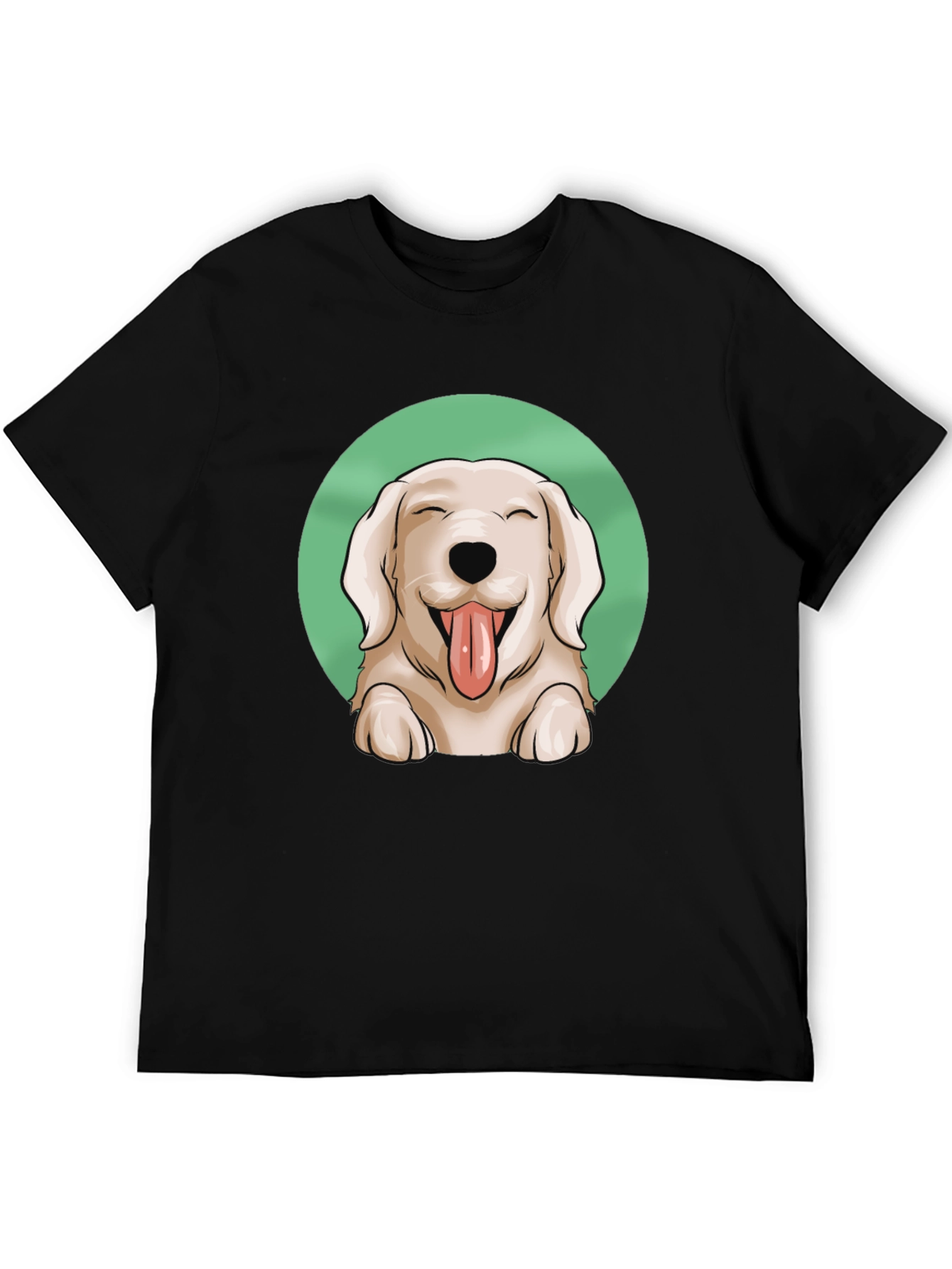Dog Lover T-Shirt - Happy Golden Retriever Graphic Tee