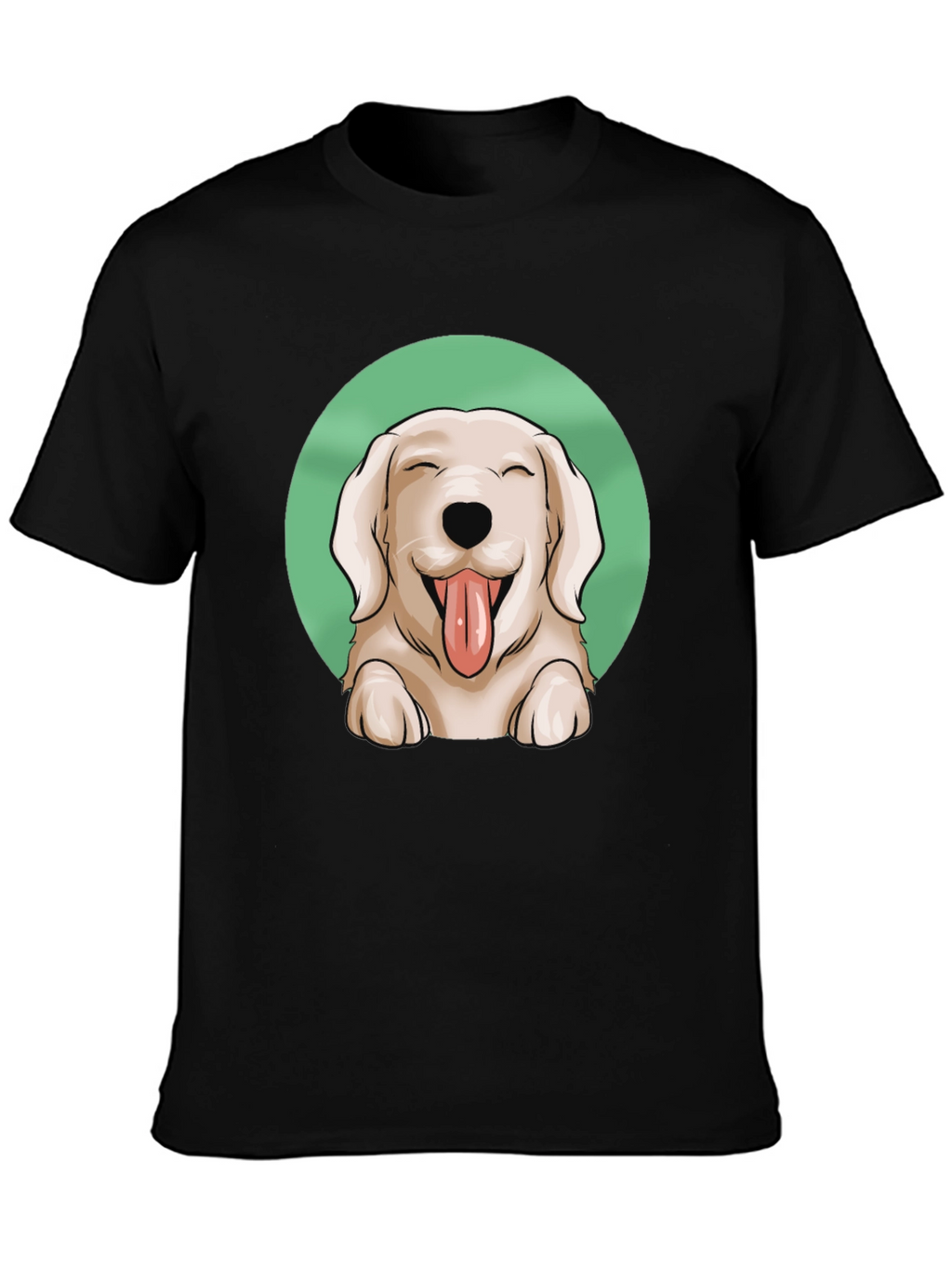 Dog Lover T-Shirt - Happy Golden Retriever Graphic Tee