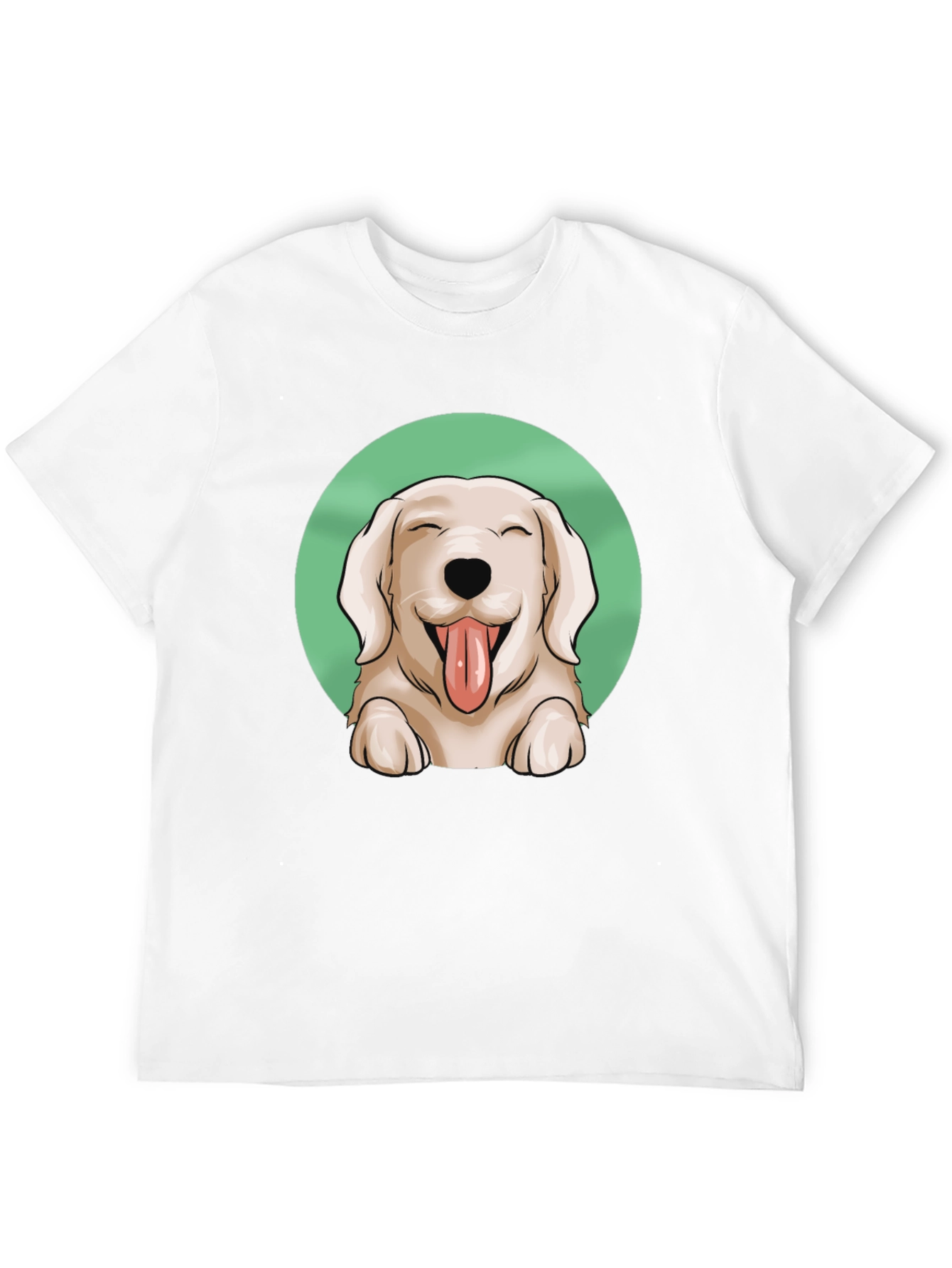 Dog Lover T-Shirt - Happy Golden Retriever Graphic Tee