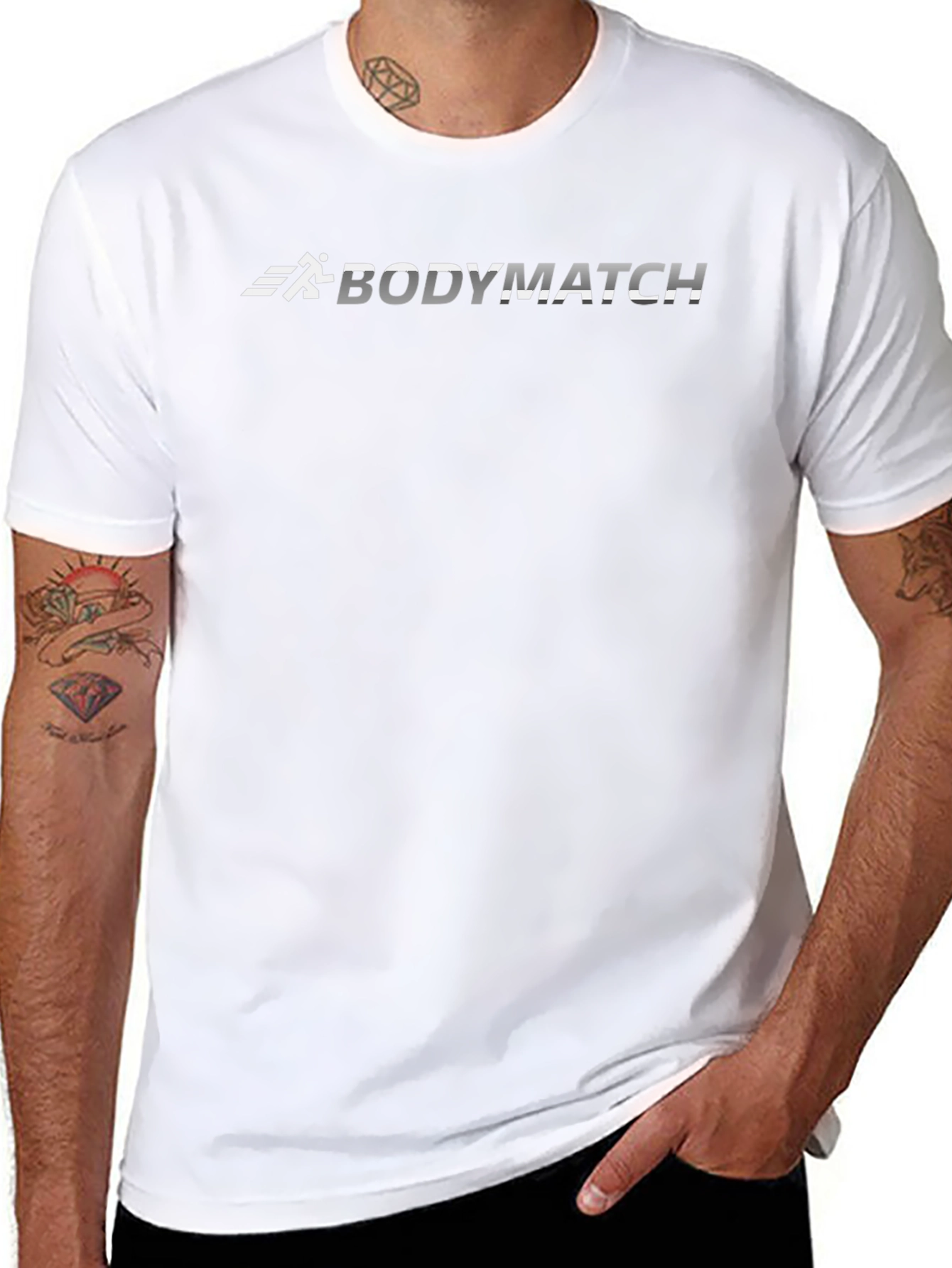 BodyMatch Black Graphic T-Shirt