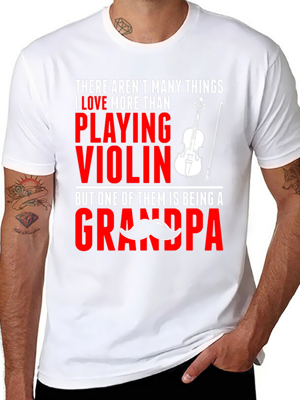 Violin Grandpa T-Shirt: Love Playing Grandpa Tee