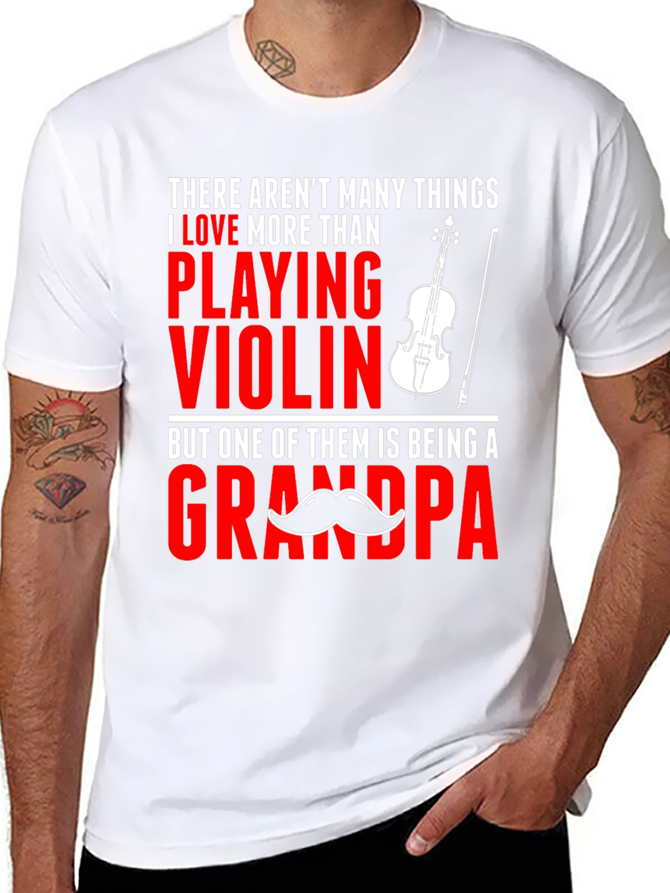 Violin Grandpa T-Shirt: Love Playing Grandpa Tee