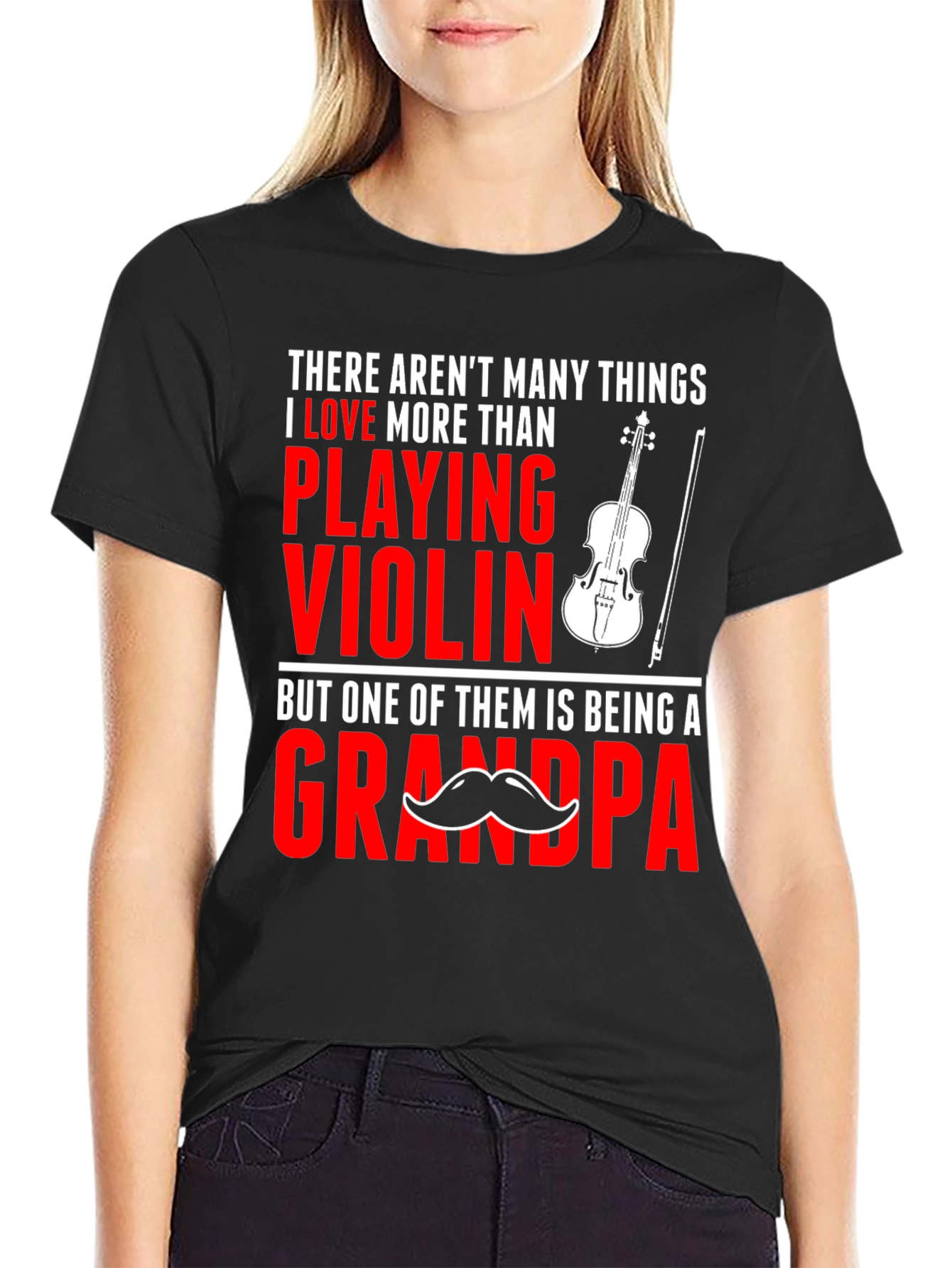 Violin Grandpa T-Shirt: Love Playing Grandpa Tee