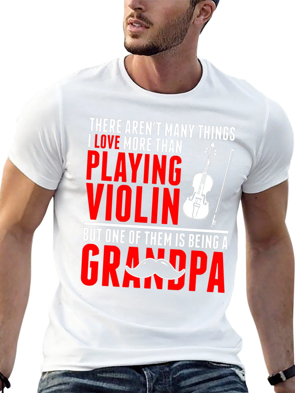 Violin Grandpa T-Shirt: Love Playing Grandpa Tee