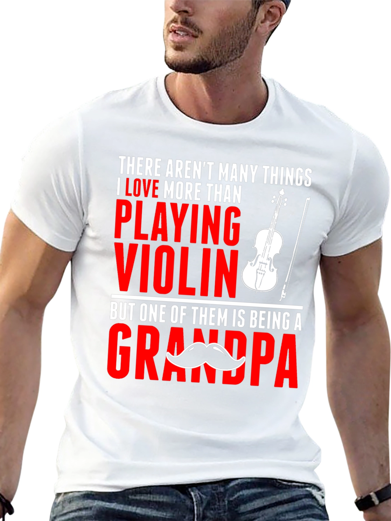 Violin Grandpa T-Shirt: Love Playing Grandpa Tee