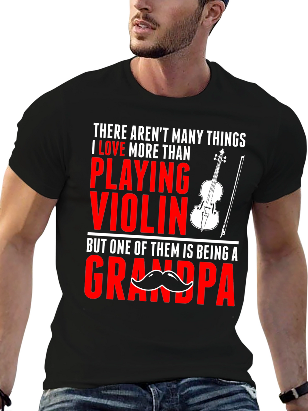 Violin Grandpa T-Shirt: Love Playing Grandpa Tee