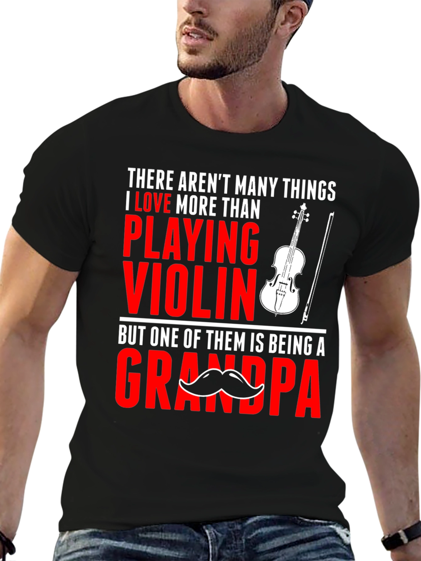 Violin Grandpa T-Shirt: Love Playing Grandpa Tee