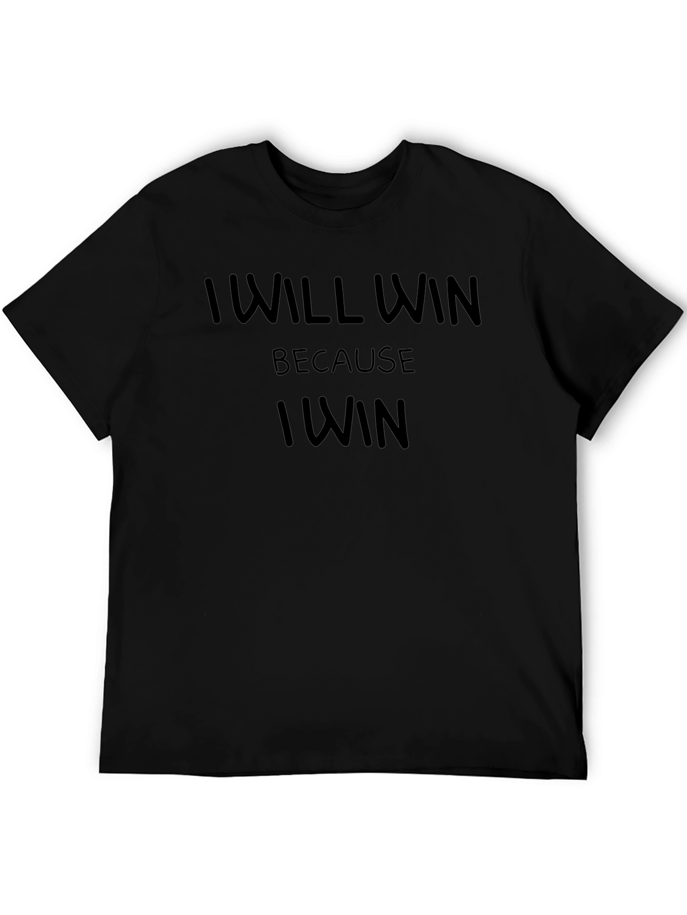 I WILL WIN Graphic Tee - Black Cotton