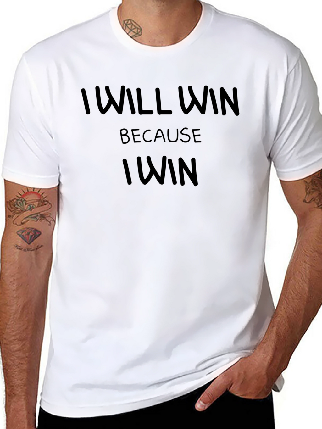 I WILL WIN Graphic Tee - Black Cotton