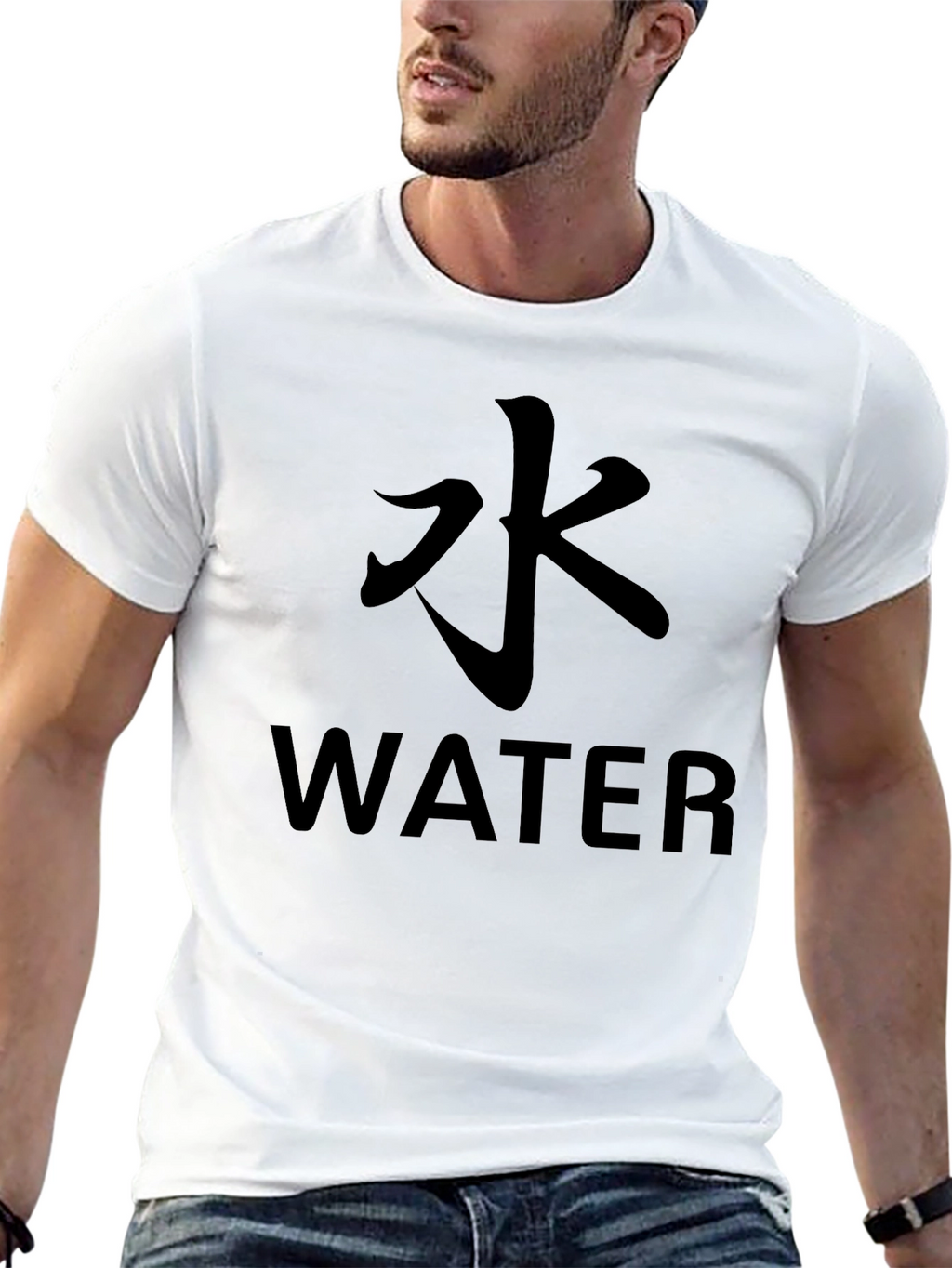 Water Kanji T-Shirt - Minimalist Design