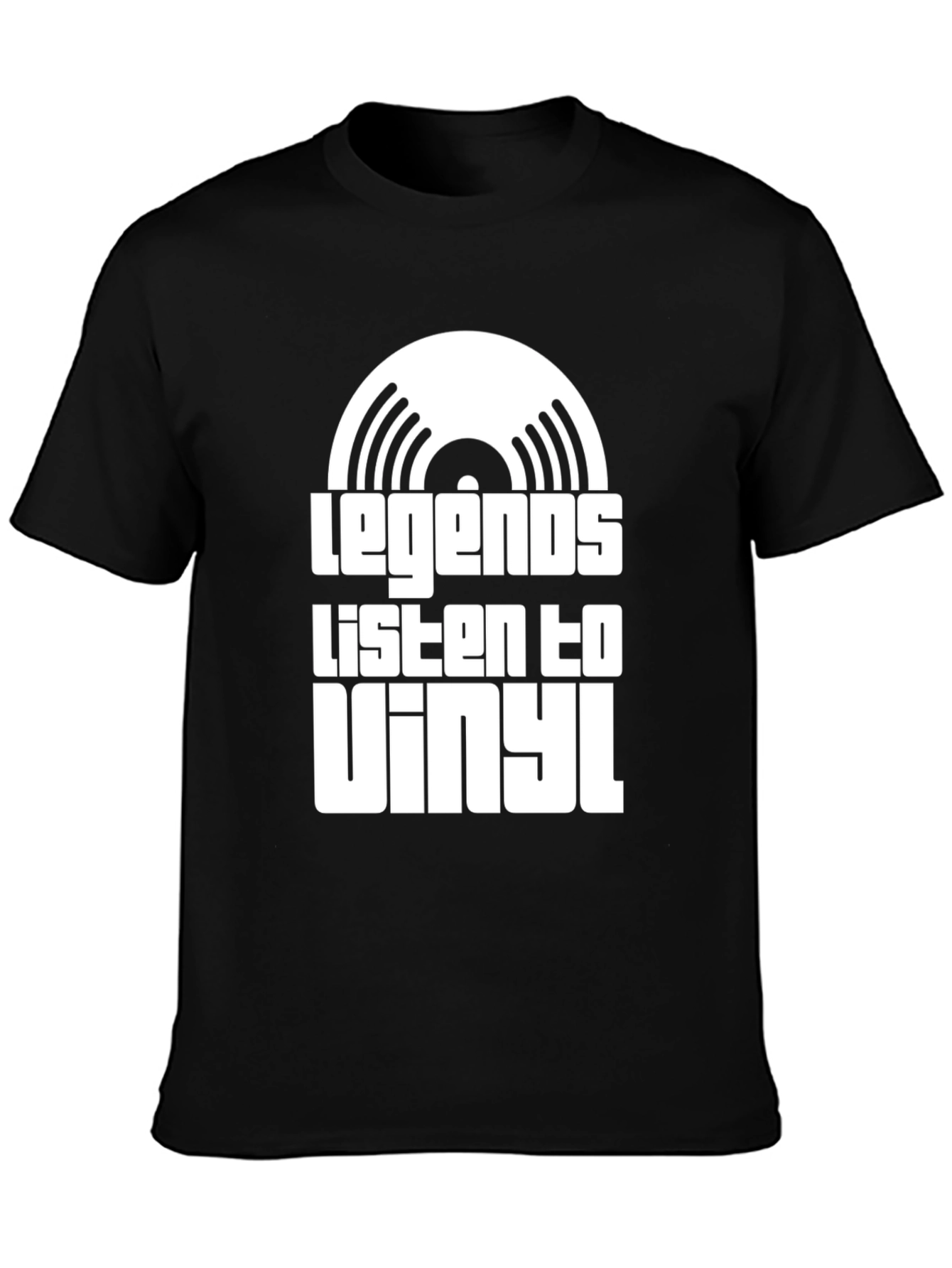 Legends Listen to Vinyl Black Graphic Tee