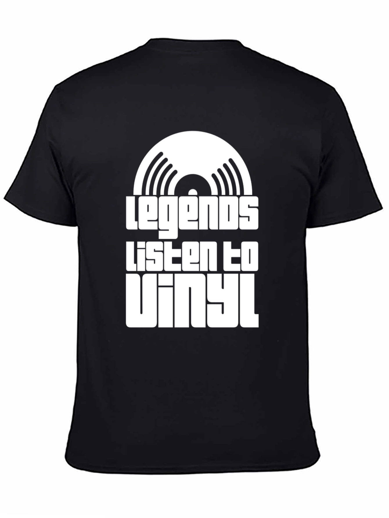 Legends Listen to Vinyl Black Graphic Tee