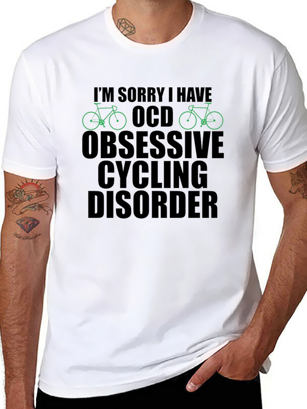 OCD Obsessive Cycling Disorder T-Shirt Funny Biker Tee