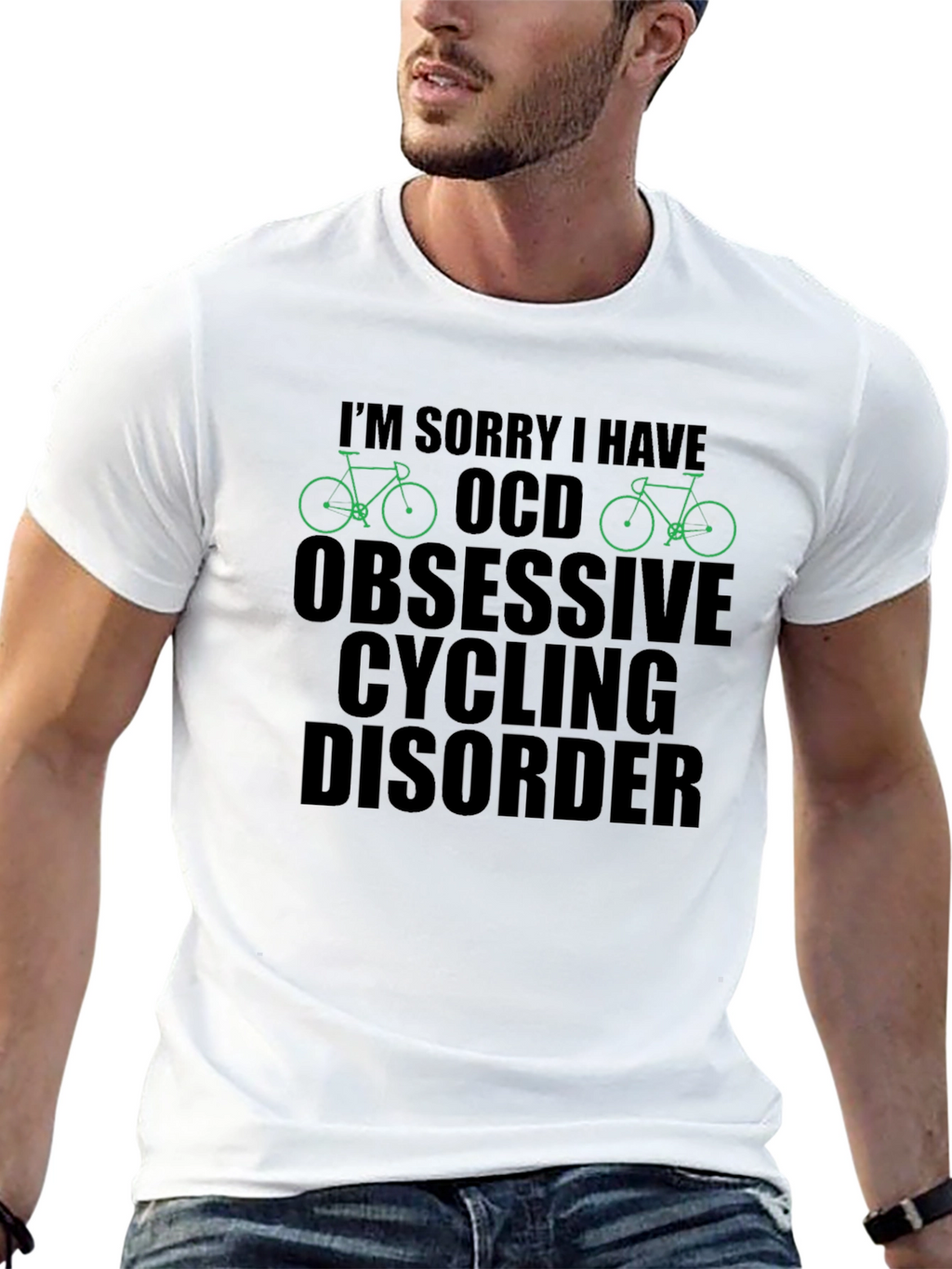 OCD Obsessive Cycling Disorder T-Shirt Funny Biker Tee