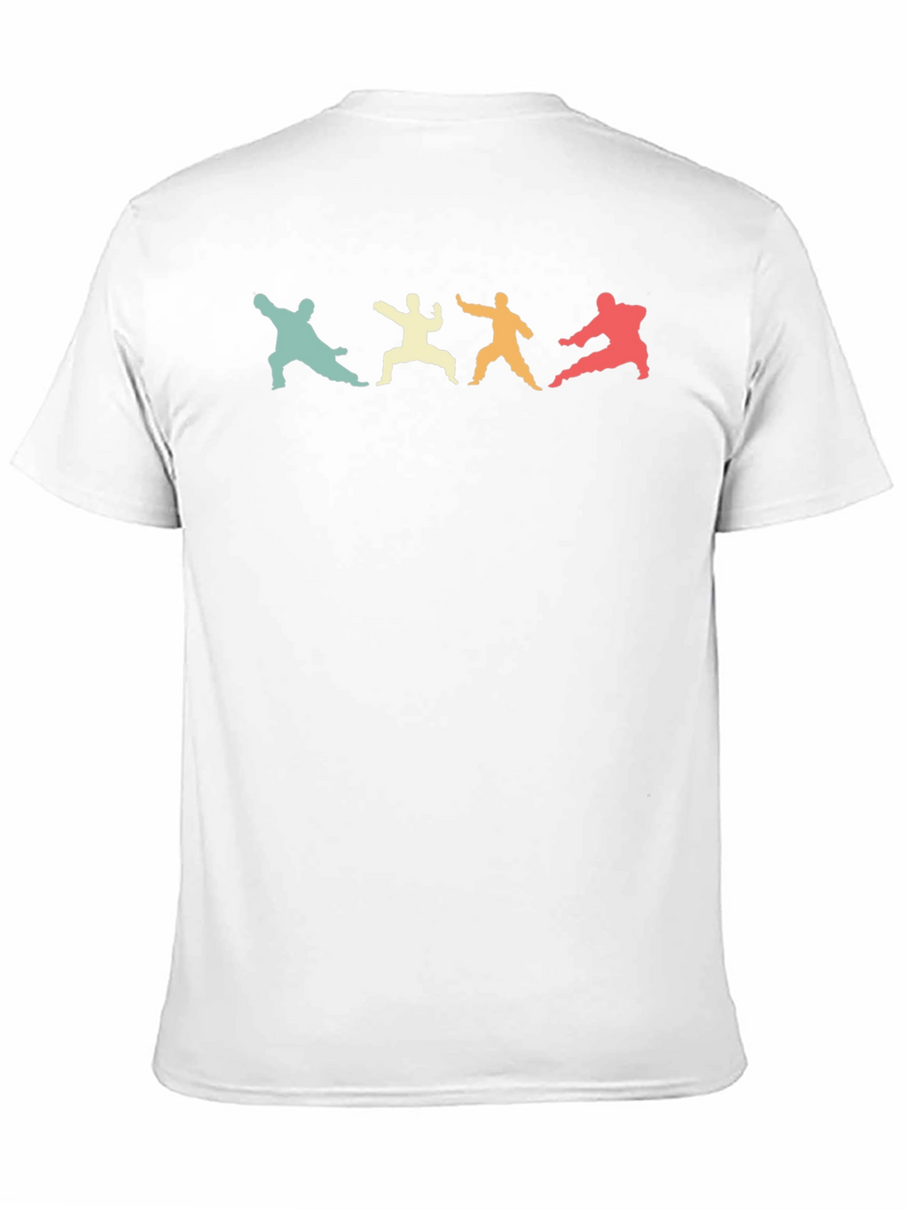 Retro Martial Arts Silhouette Black T-Shirt