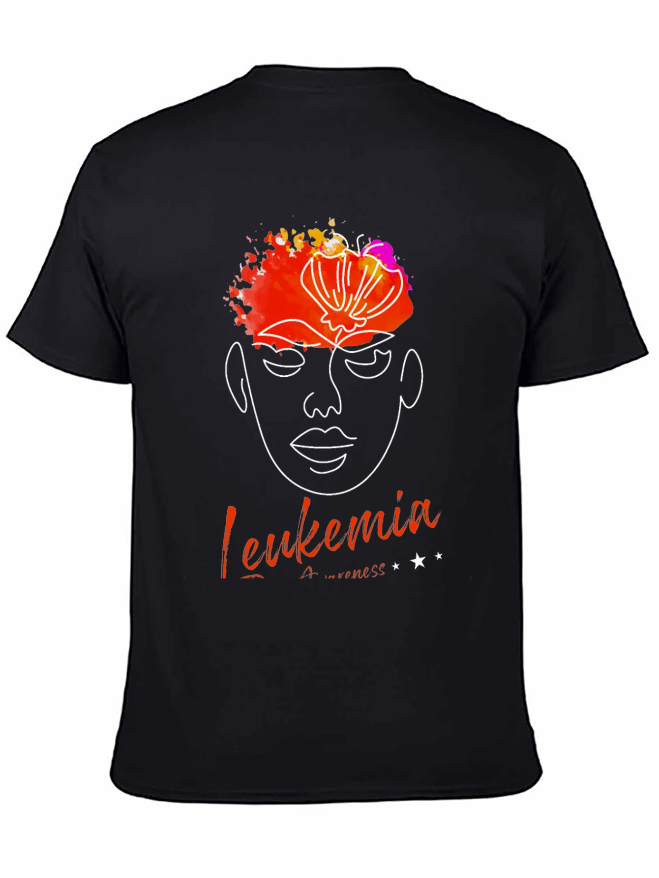 Leukemia Awareness T-Shirt - Abstract Face Design