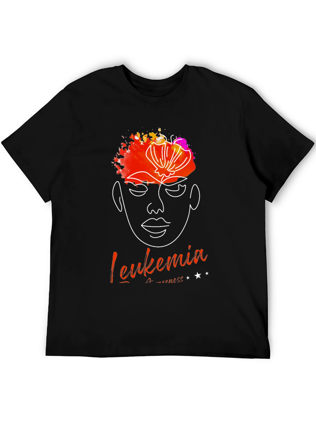 Leukemia Awareness T-Shirt - Abstract Face Design