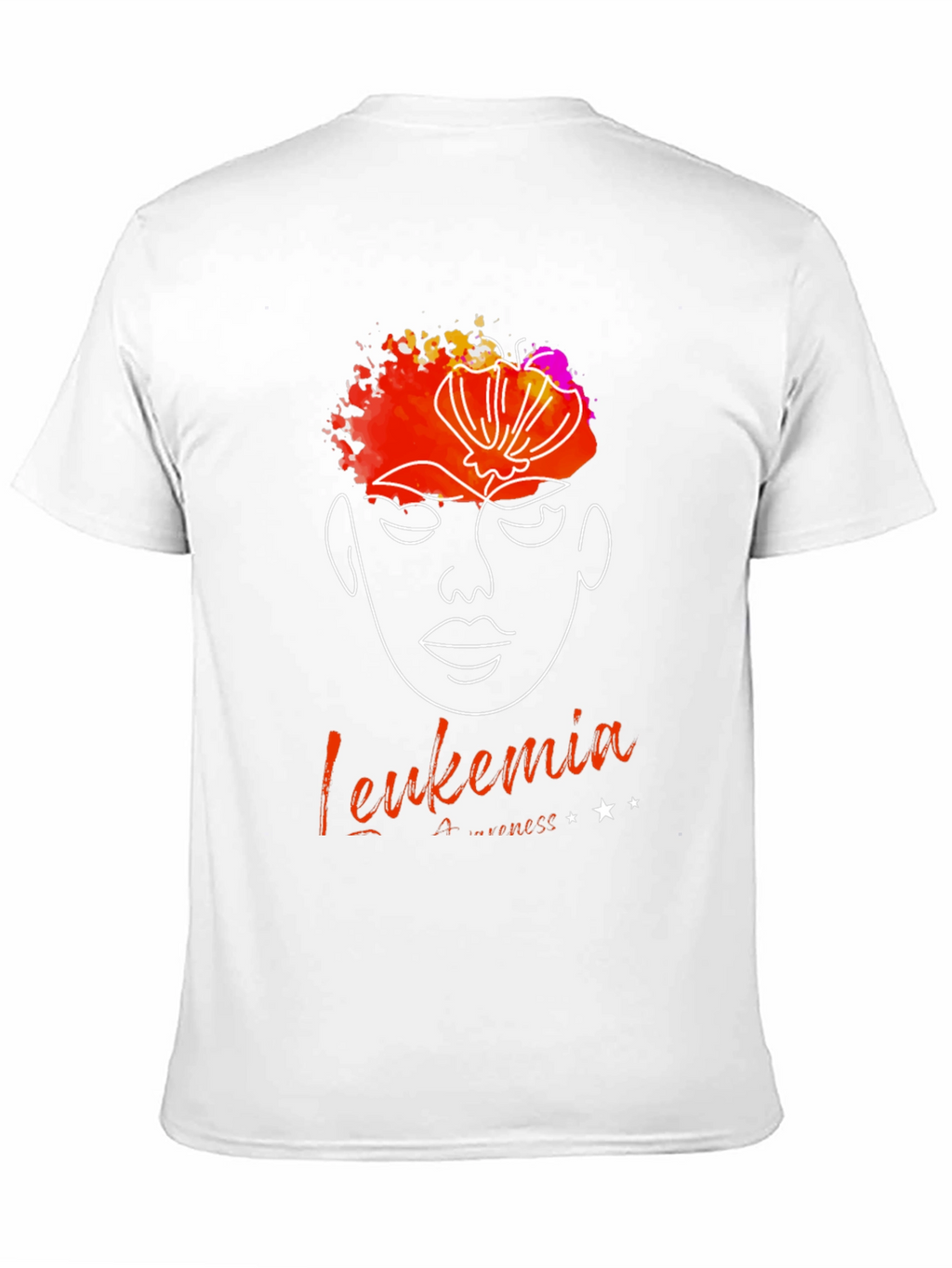 Leukemia Awareness T-Shirt - Abstract Face Design