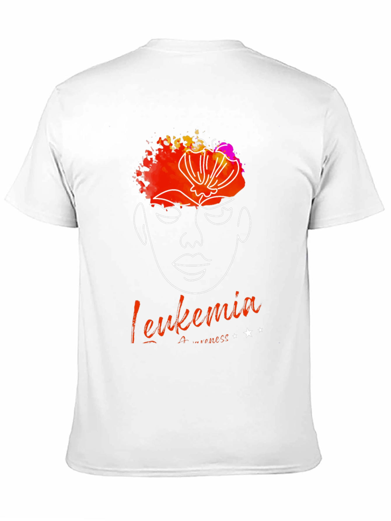 Leukemia Awareness T-Shirt - Abstract Face Design