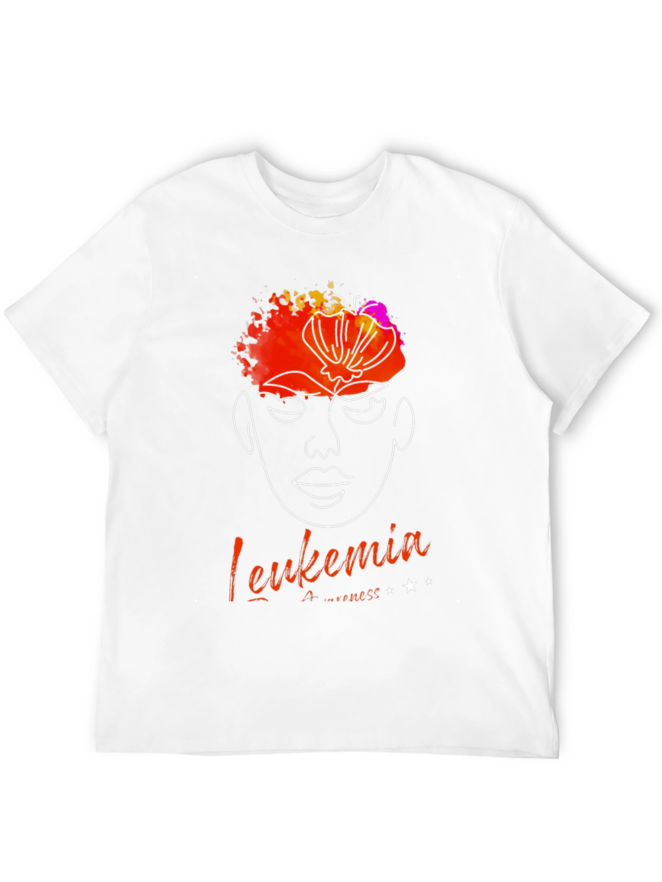 Leukemia Awareness T-Shirt - Abstract Face Design