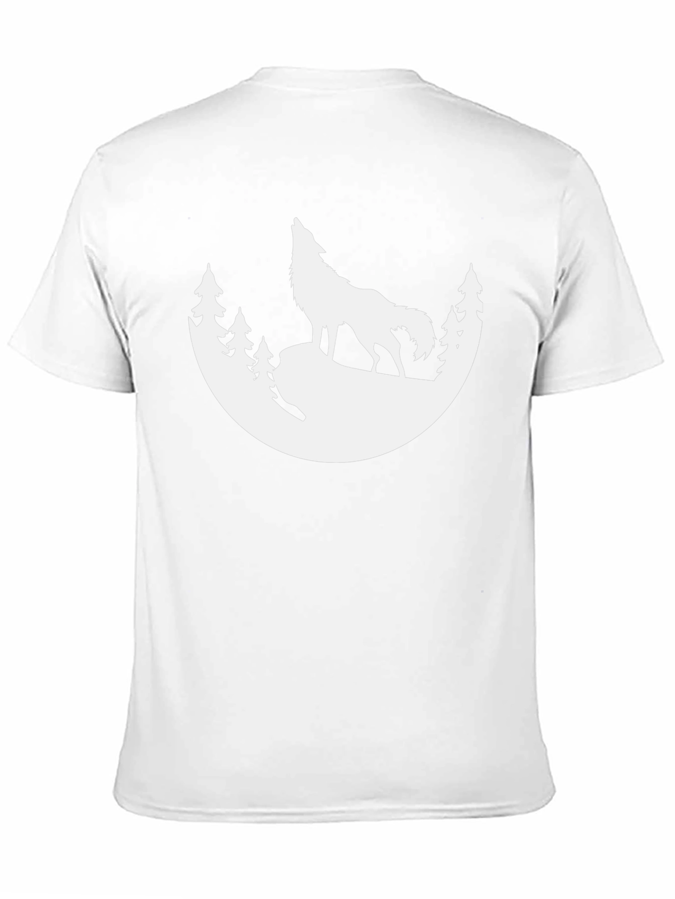 Wolf Silhouette T-Shirt - Black Graphic Tee