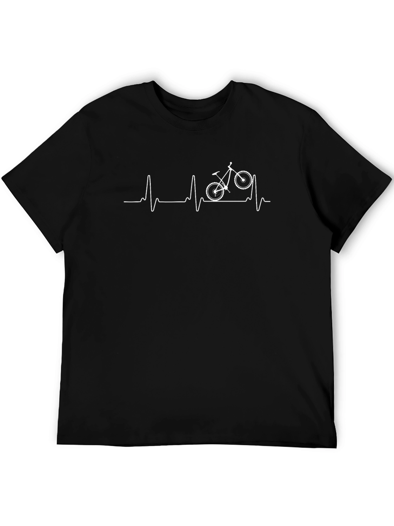 Cycling Heartbeat Graphic Tee - Black T-Shirt
