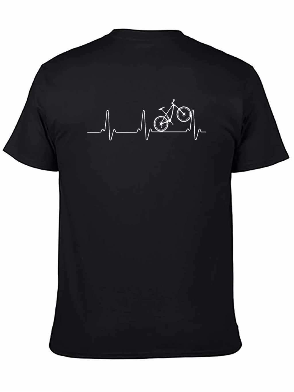 Cycling Heartbeat Graphic Tee - Black T-Shirt
