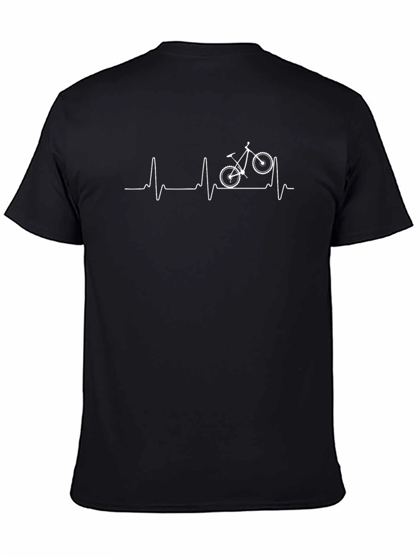 Cycling Heartbeat Graphic Tee - Black T-Shirt