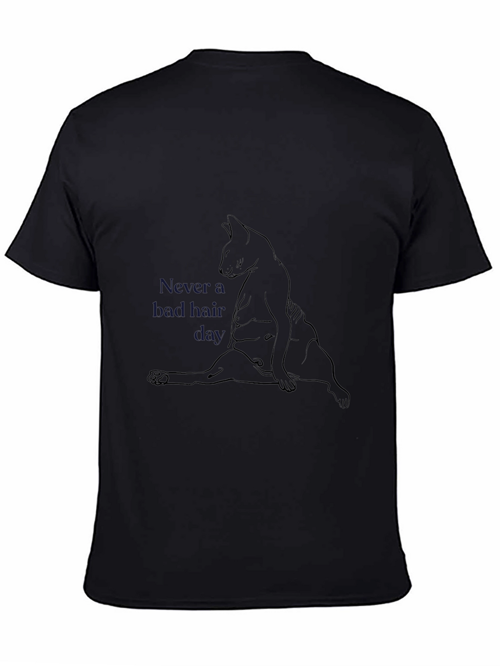Never a Bad Hair Day T-Shirt Cat Lover Tee