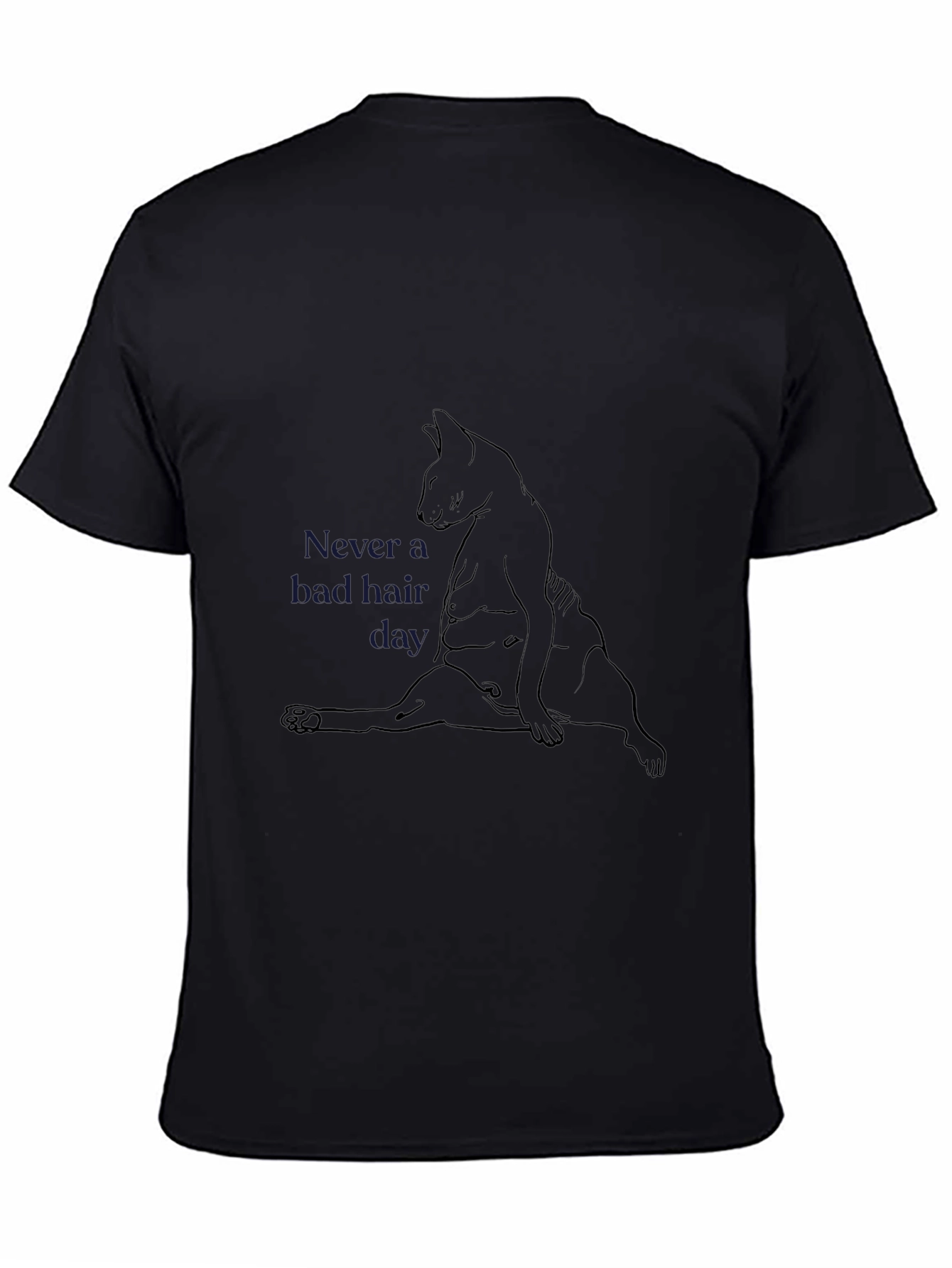 Never a Bad Hair Day T-Shirt Cat Lover Tee