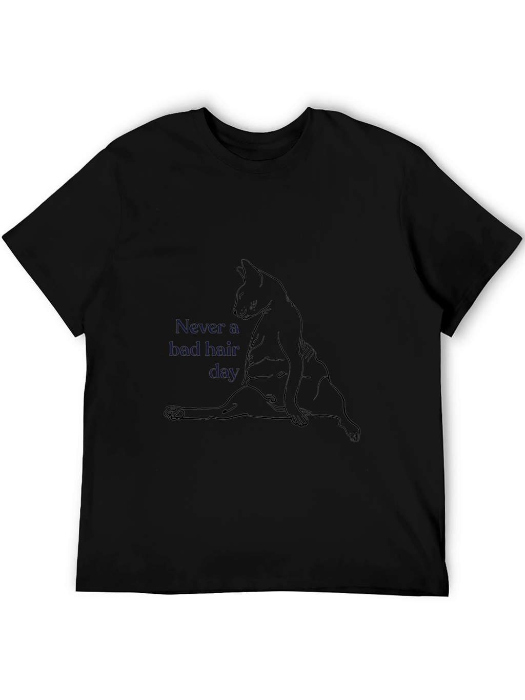 Never a Bad Hair Day T-Shirt Cat Lover Tee