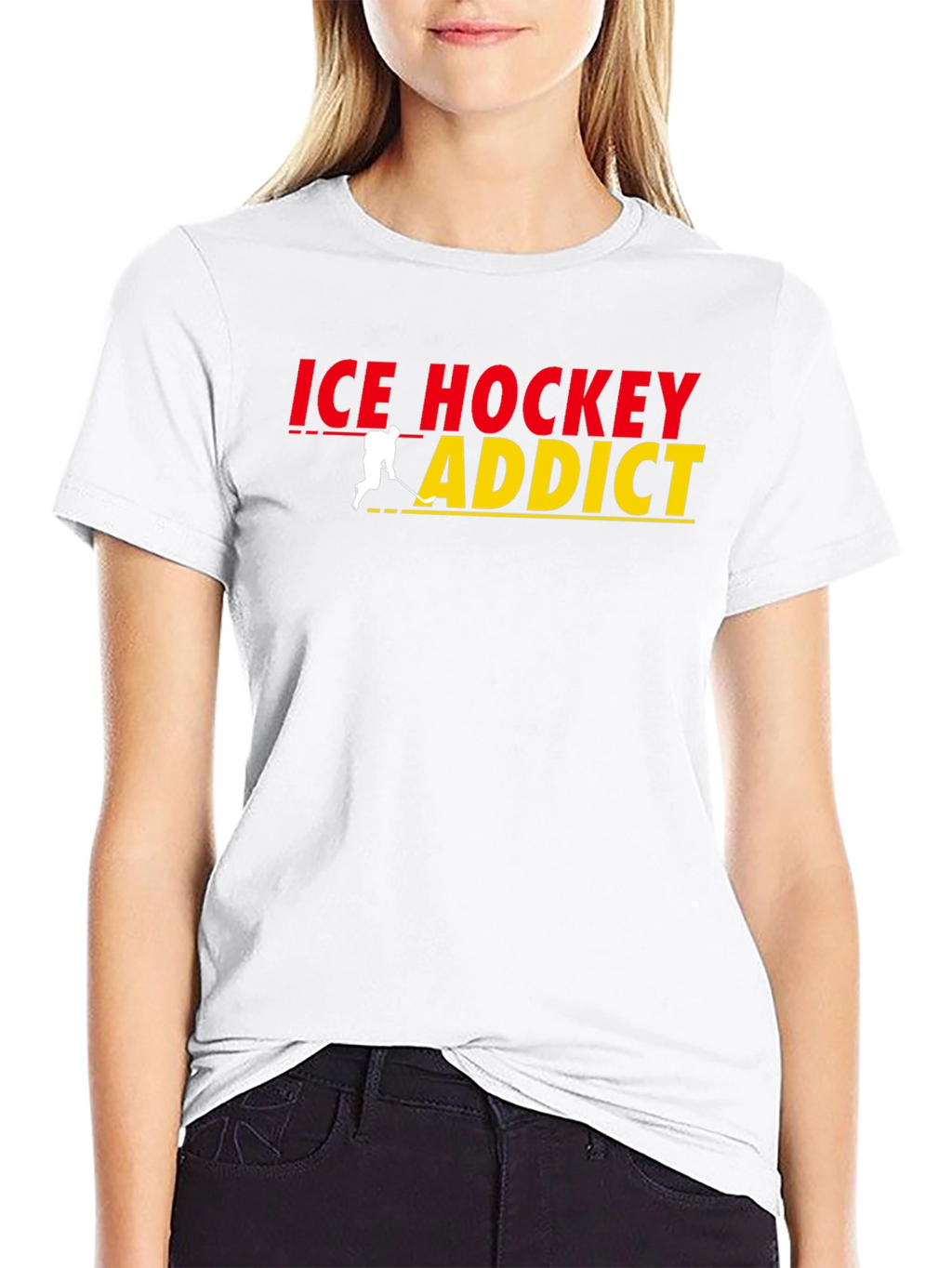 Ice Hockey Addict Graphic T-Shirt