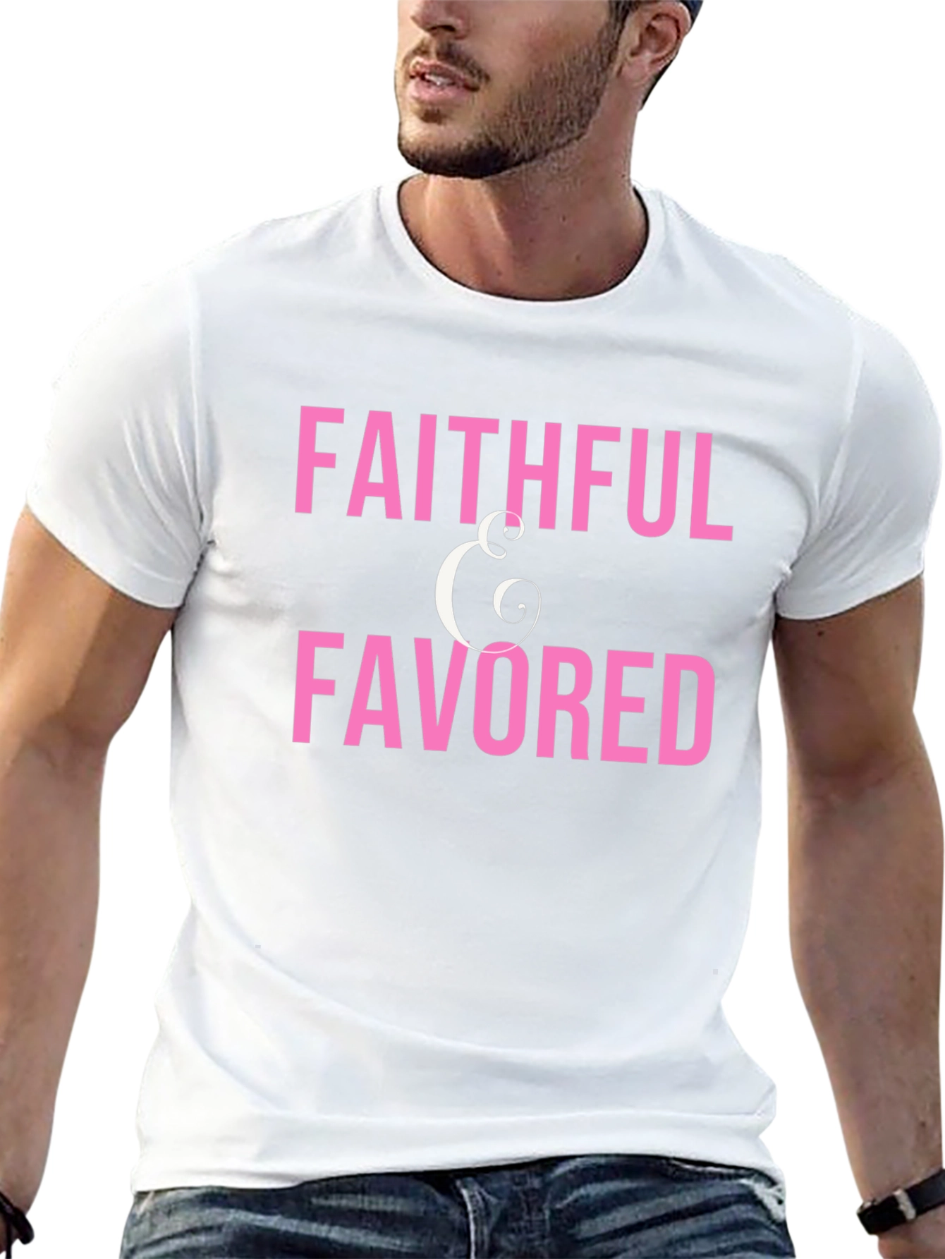 Faithful & Favored Graphic T-Shirt - Black