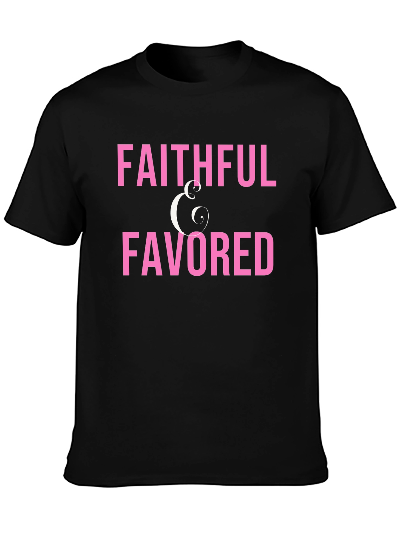 Faithful & Favored Graphic T-Shirt - Black