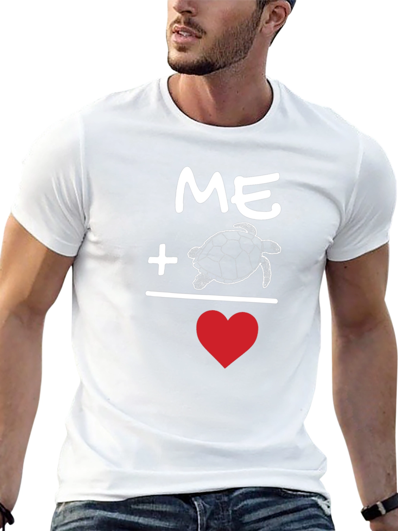 Me Plus Turtle Equals Love Graphic Tee