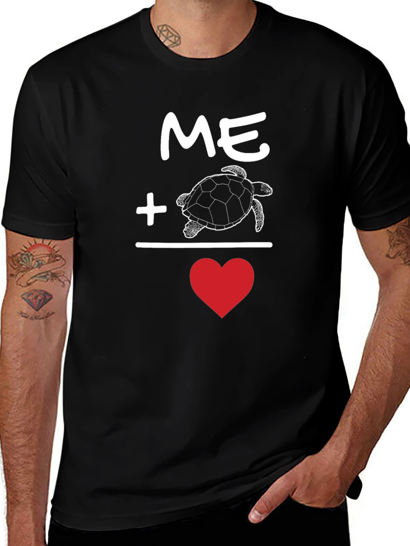 Me Plus Turtle Equals Love Graphic Tee