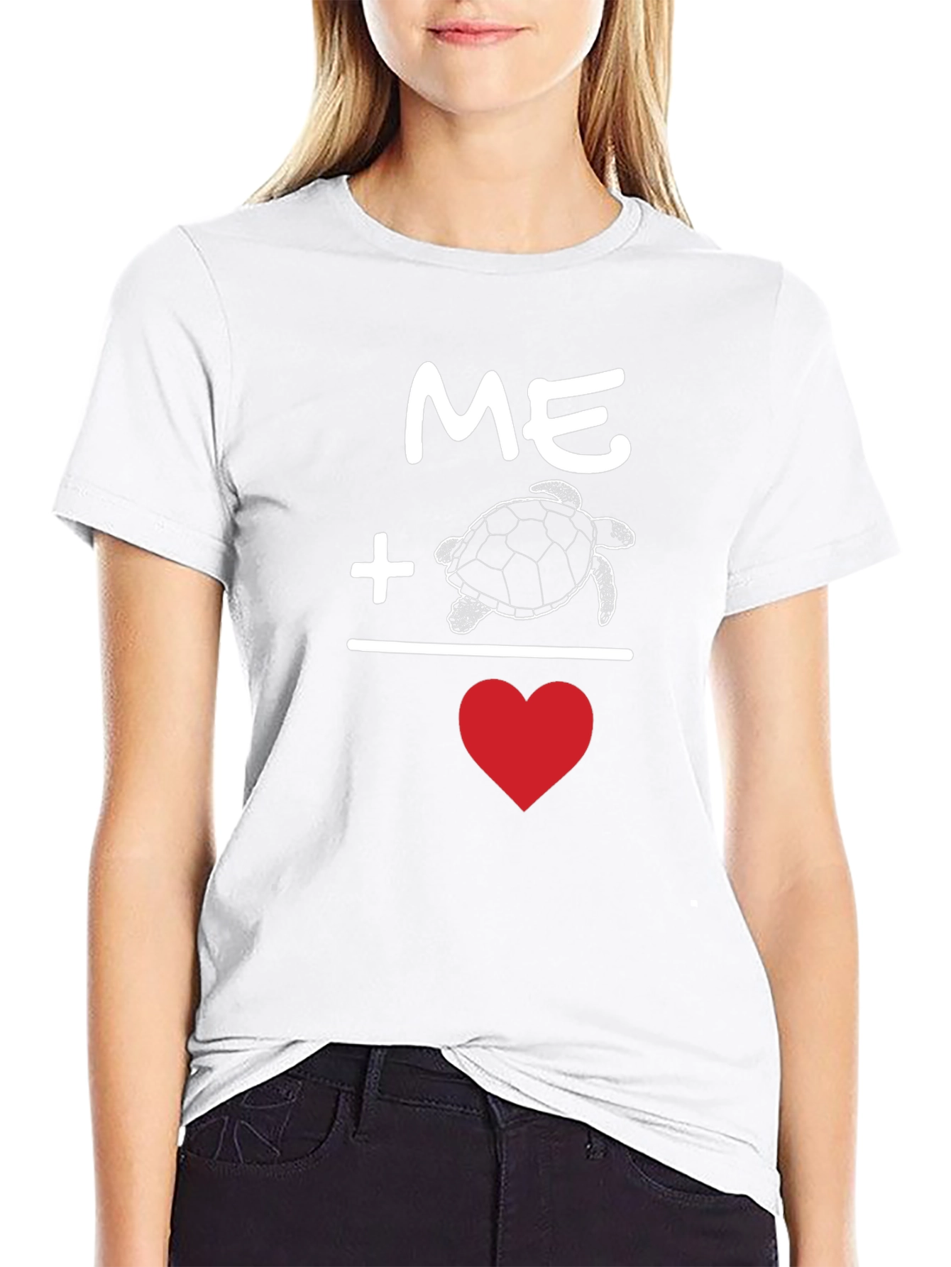 Me Plus Turtle Equals Love Graphic Tee