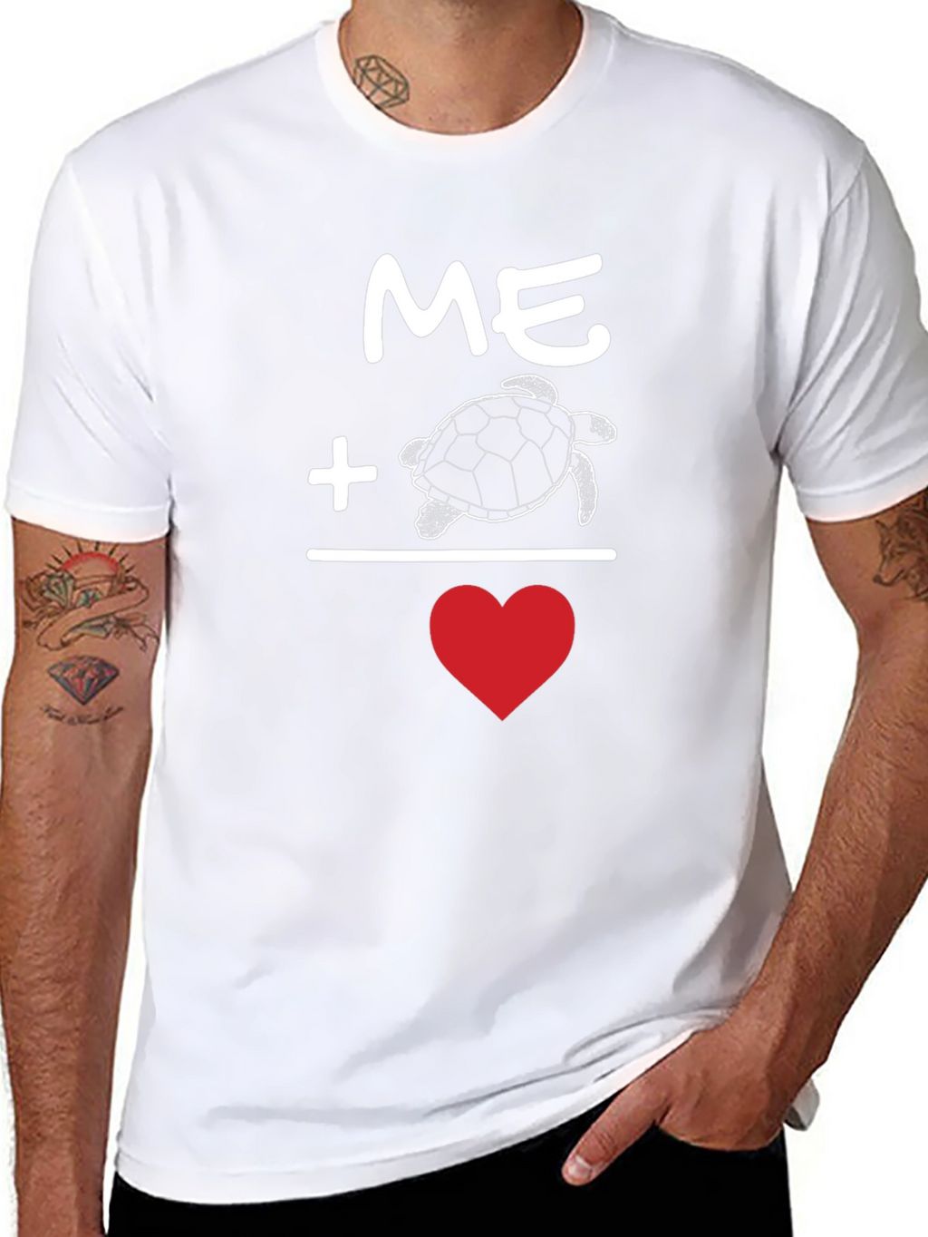 Me Plus Turtle Equals Love Graphic Tee