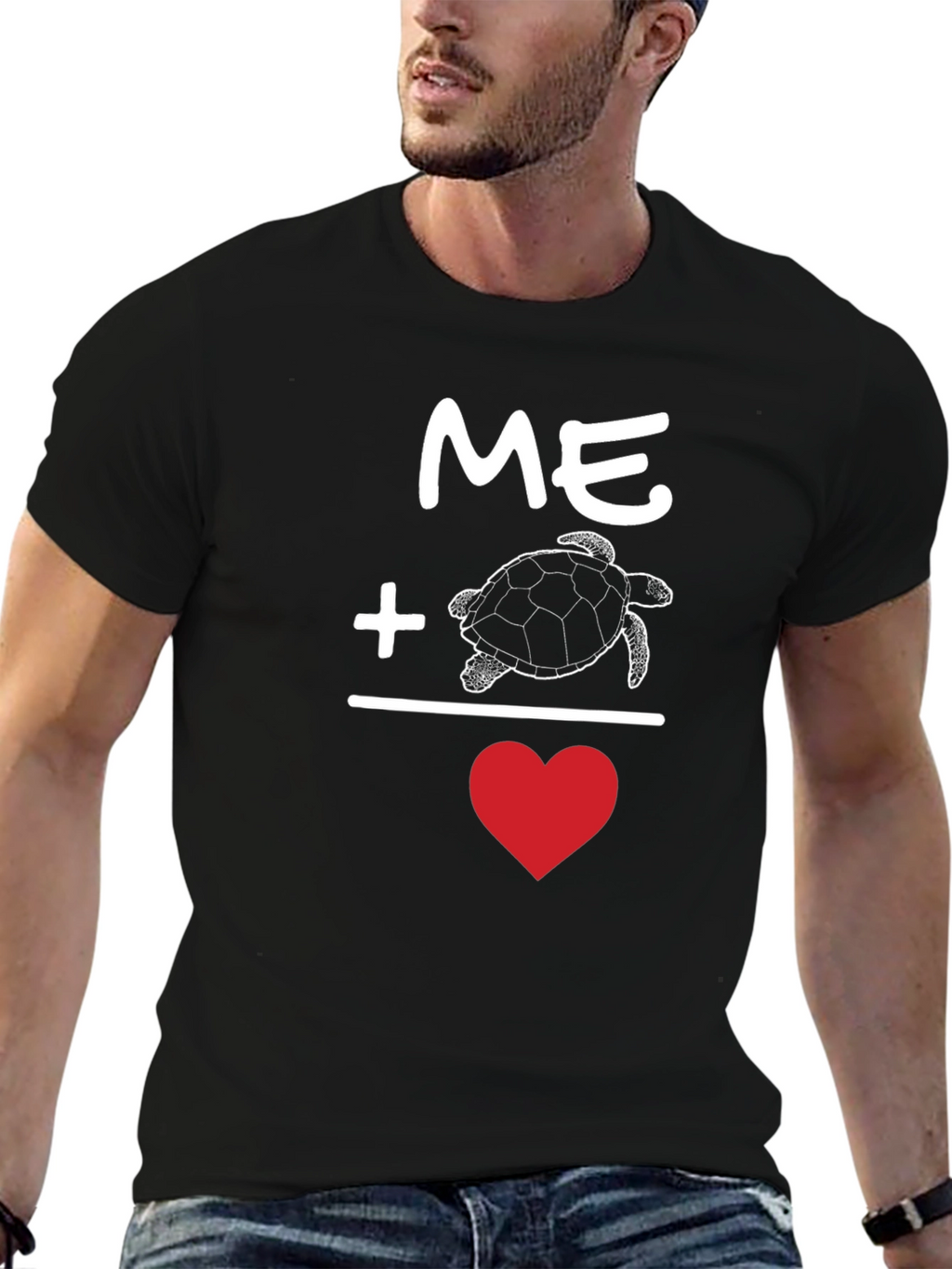 Me Plus Turtle Equals Love Graphic Tee