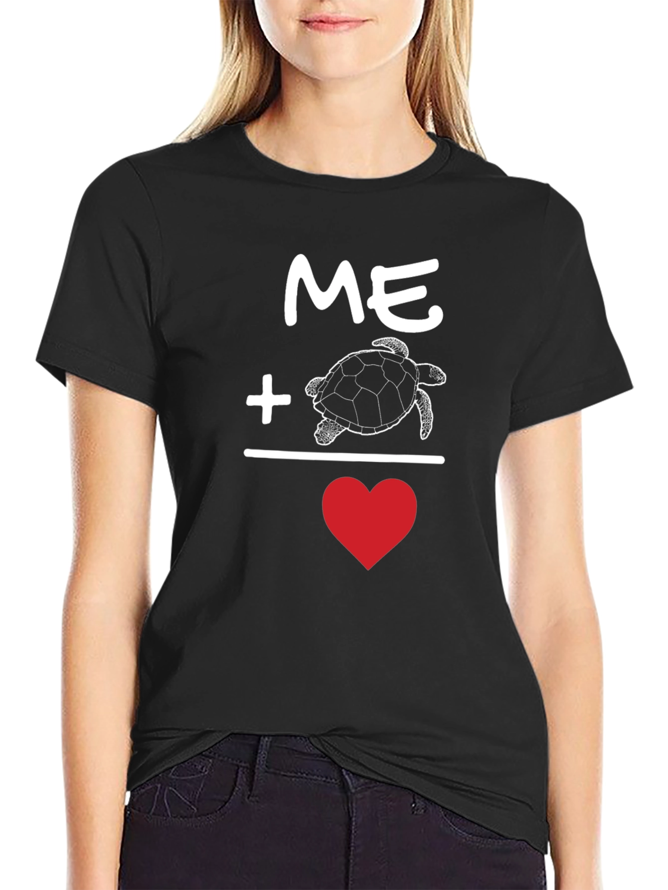 Me Plus Turtle Equals Love Graphic Tee