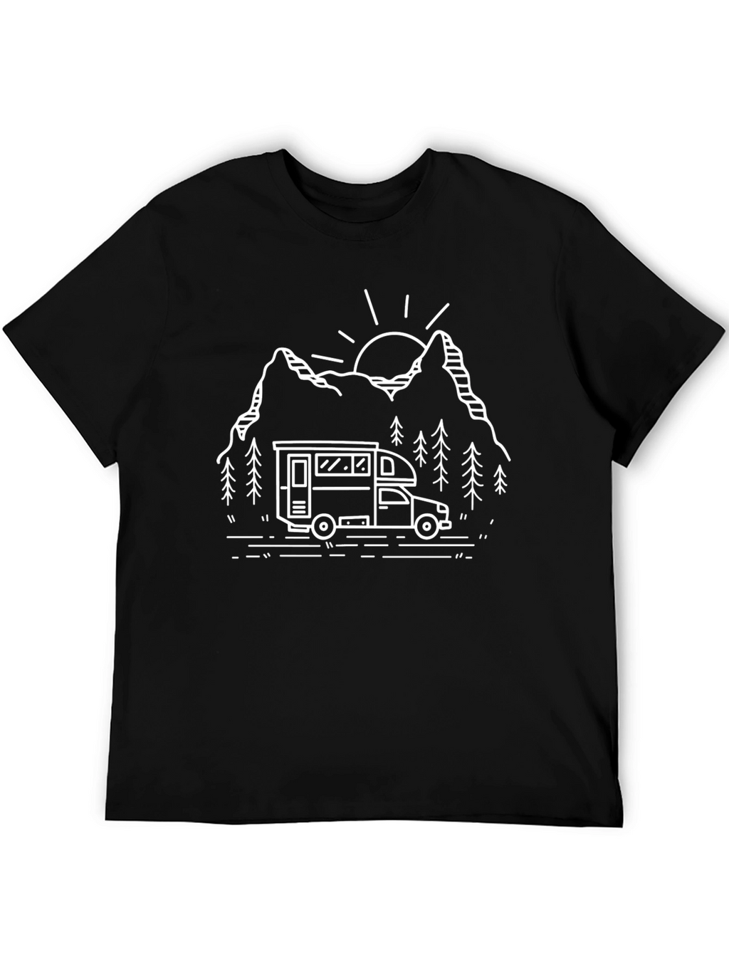 Adventure Camper Graphic T-Shirt - Black