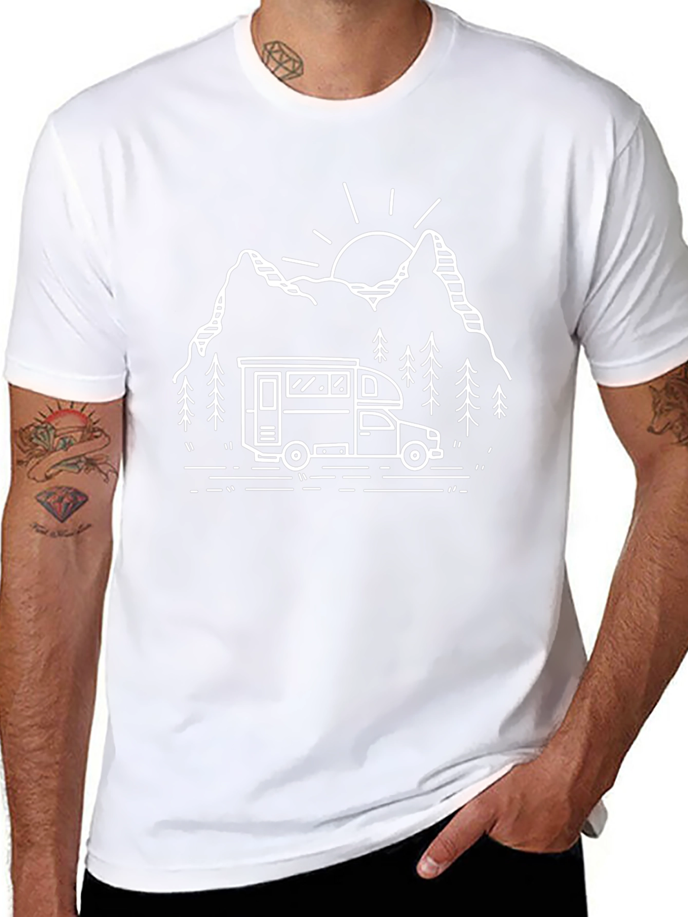 Adventure Camper Graphic T-Shirt - Black