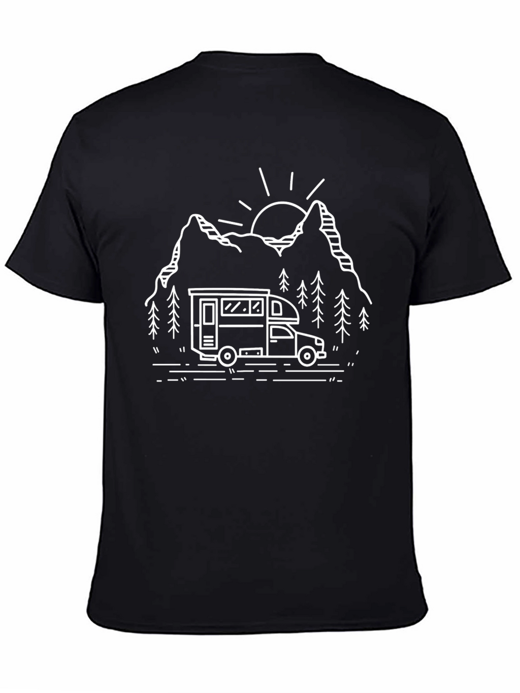 Adventure Camper Graphic T-Shirt - Black