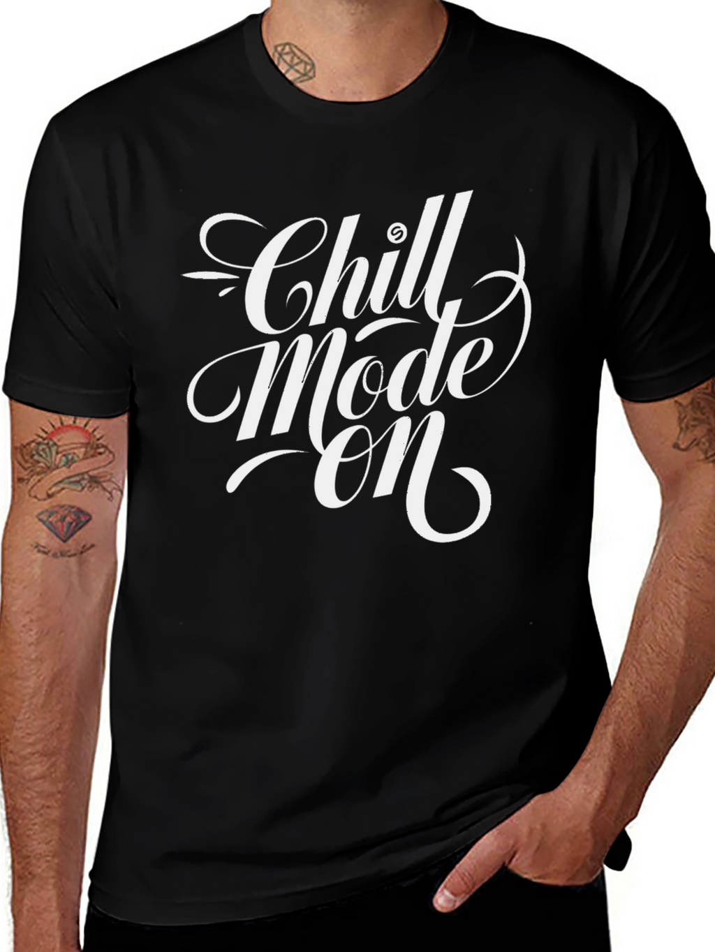 Chill Mode On Graphic Tee - Relaxed Comfort